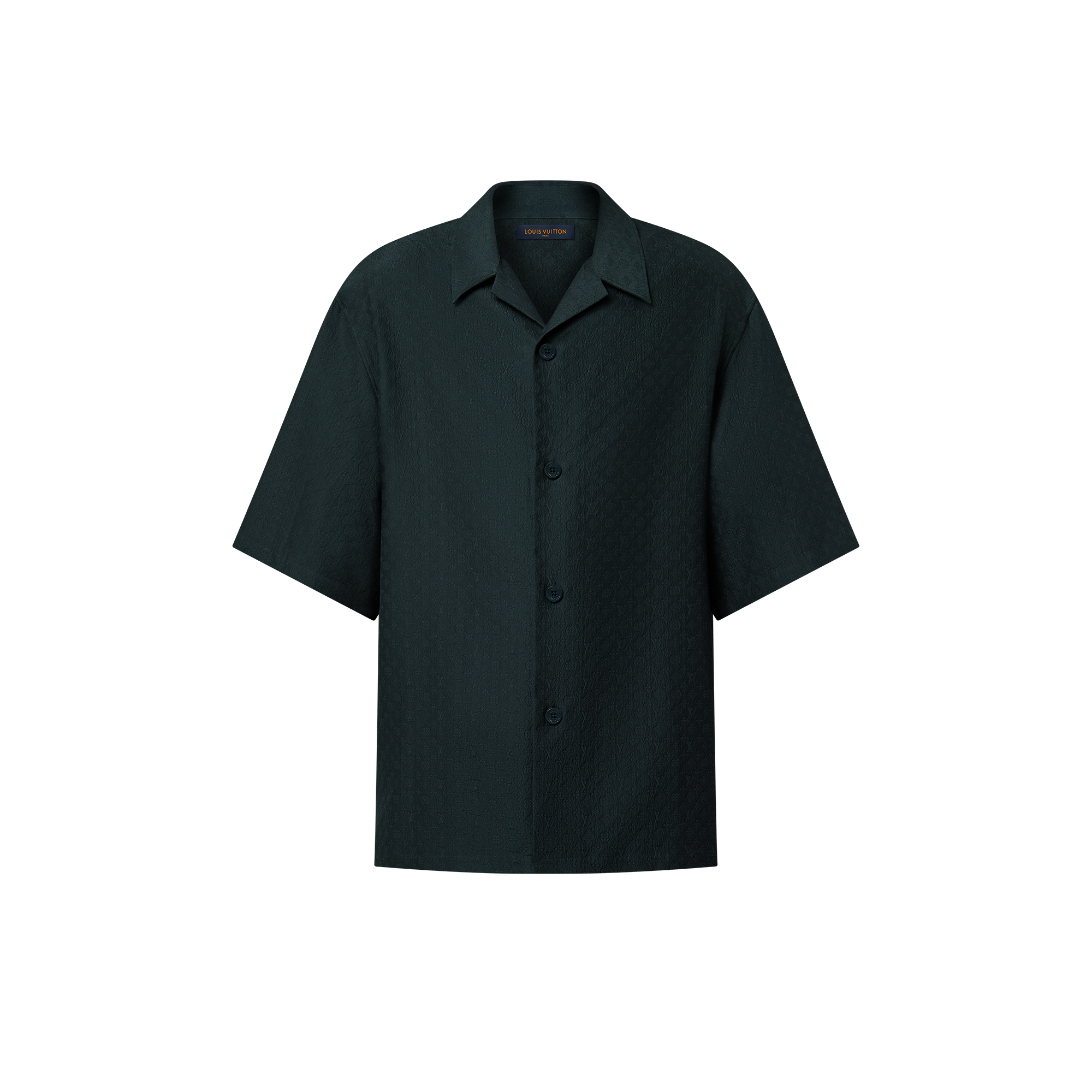 Camisa de manga corta Mini Monogram en seda y algodón  Hombre Prêt-à-Porter Camisas | LOUIS VUITTON (Zoom de producto)