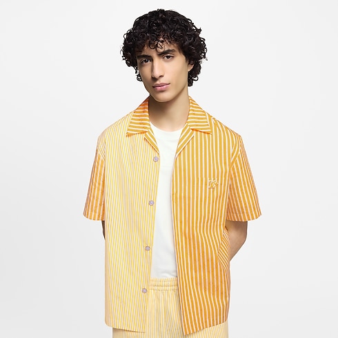 Camisa de manga corta Monogram de rayas Hombre Prêt-à-Porter Camisas | LOUIS VUITTON (Zoom de producto)