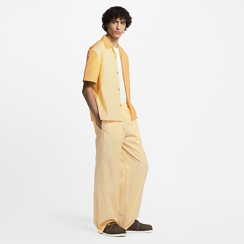 Camisa de manga corta Monogram de rayas Hombre Prêt-à-Porter Camisas | LOUIS VUITTON (Zoom de producto)