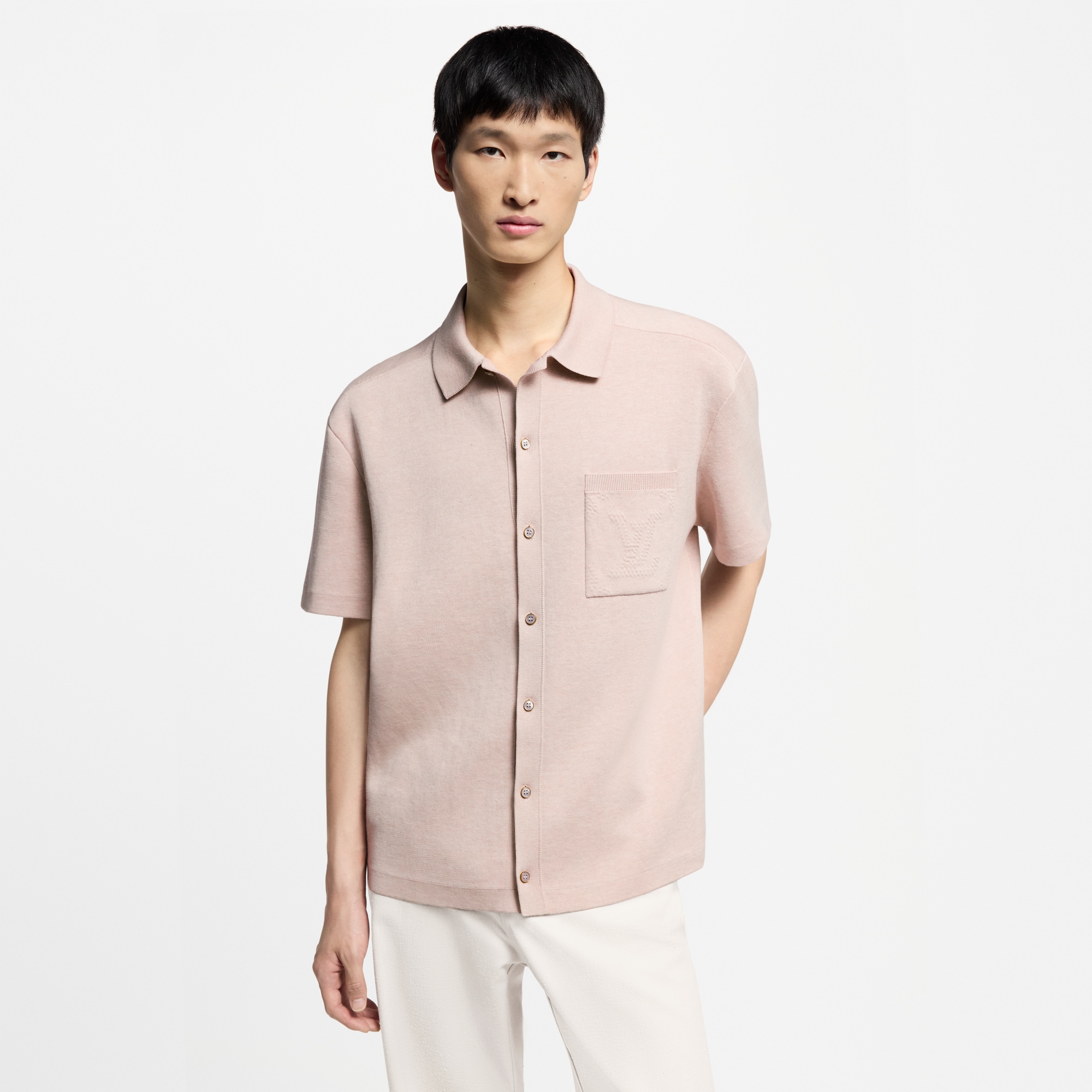 Camisa de manga corta Monogram en punto  Hombre Prêt-à-Porter Camisas | LOUIS VUITTON (Zoom de producto)