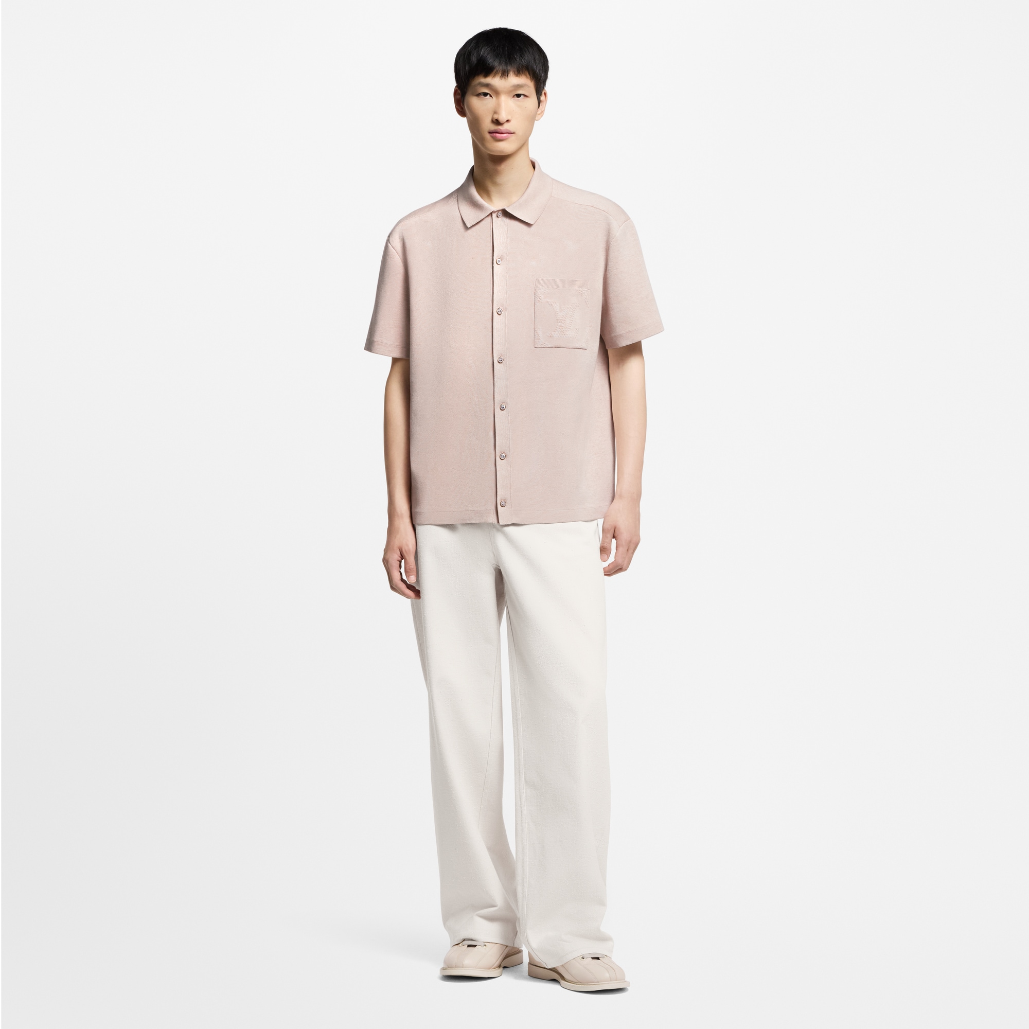 Camisa de manga corta Monogram en punto  Hombre Prêt-à-Porter Camisas | LOUIS VUITTON (Zoom de producto)
