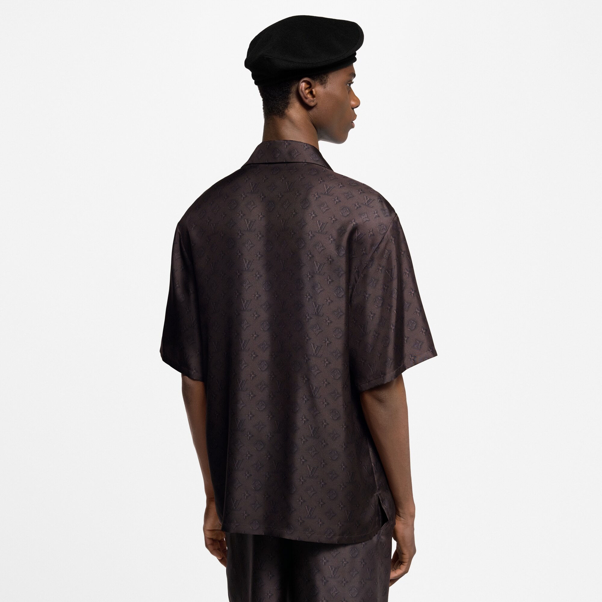Camisa de manga corta Monogram en seda  Hombre Prêt-à-Porter Camisas | LOUIS VUITTON (Zoom de producto)