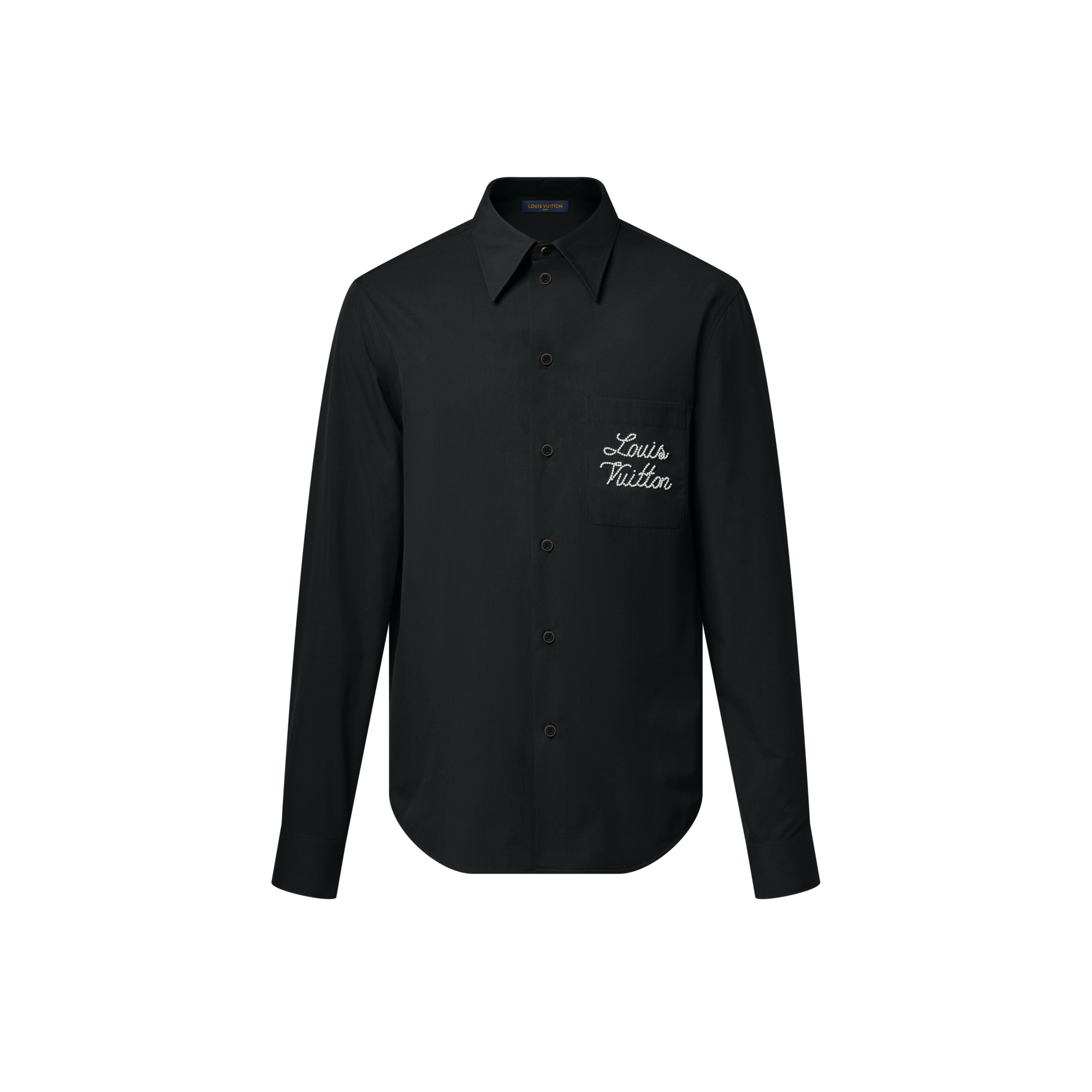 Camisa de manga larga con distintivo bordado  Hombre Prêt-à-Porter Camisas | LOUIS VUITTON (Zoom de producto)