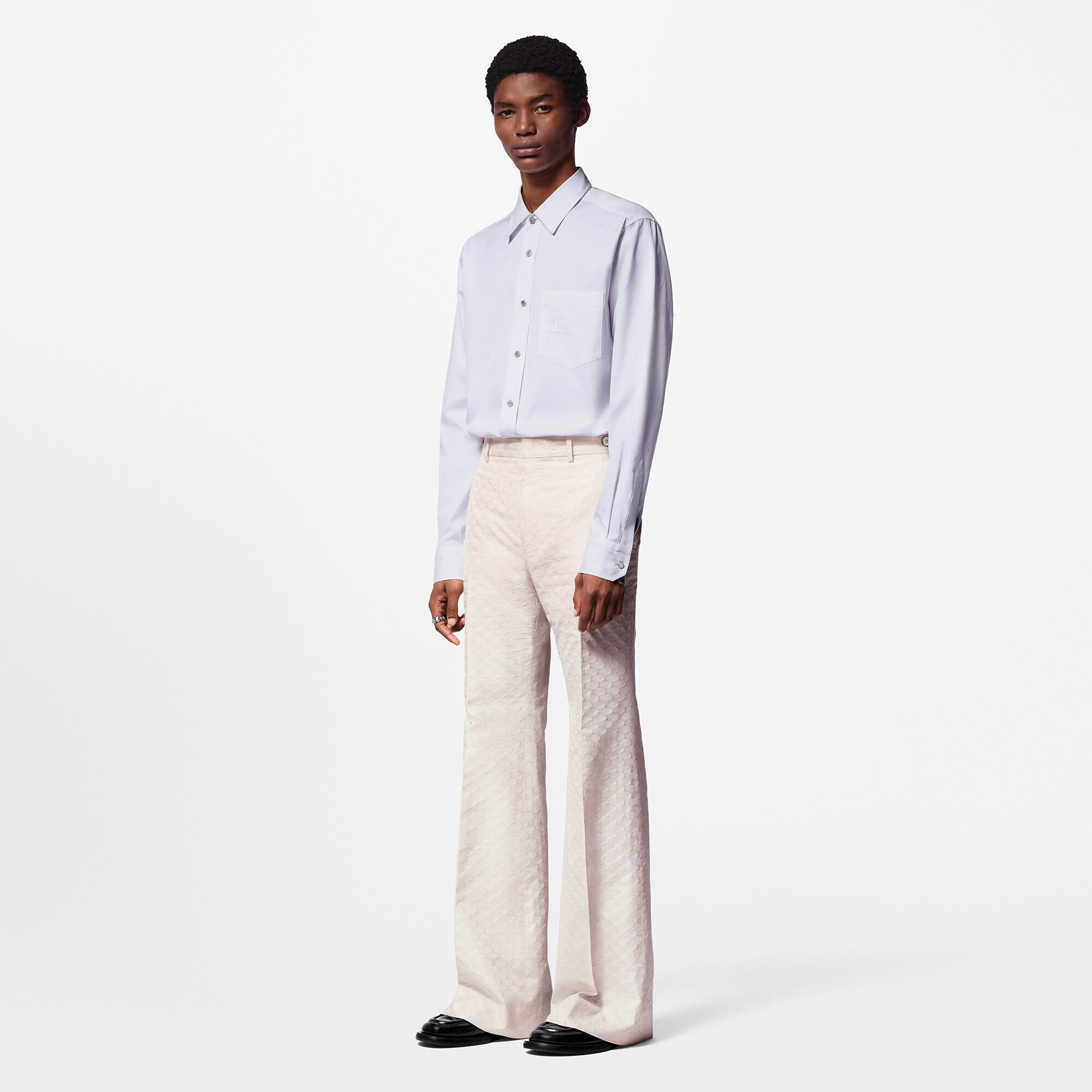 Camisa de manga larga en algodón  Hombre Prêt-à-Porter Camisas | LOUIS VUITTON (Zoom de producto)