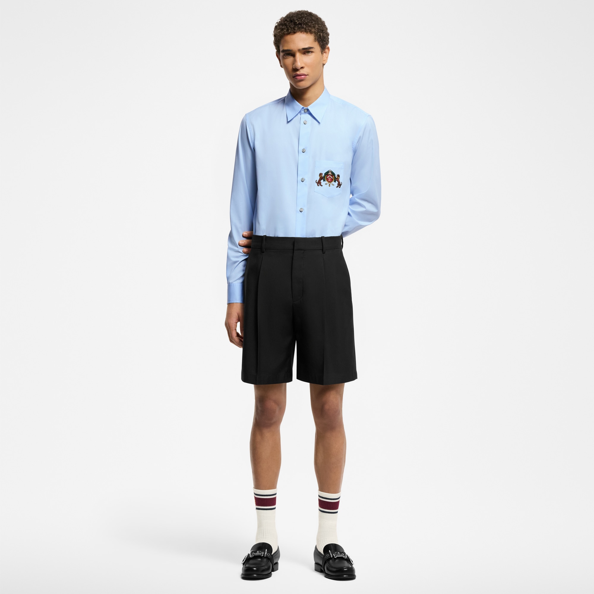 Camisa de manga larga en algodón  Hombre Prêt-à-Porter Camisas | LOUIS VUITTON (Zoom de producto)
