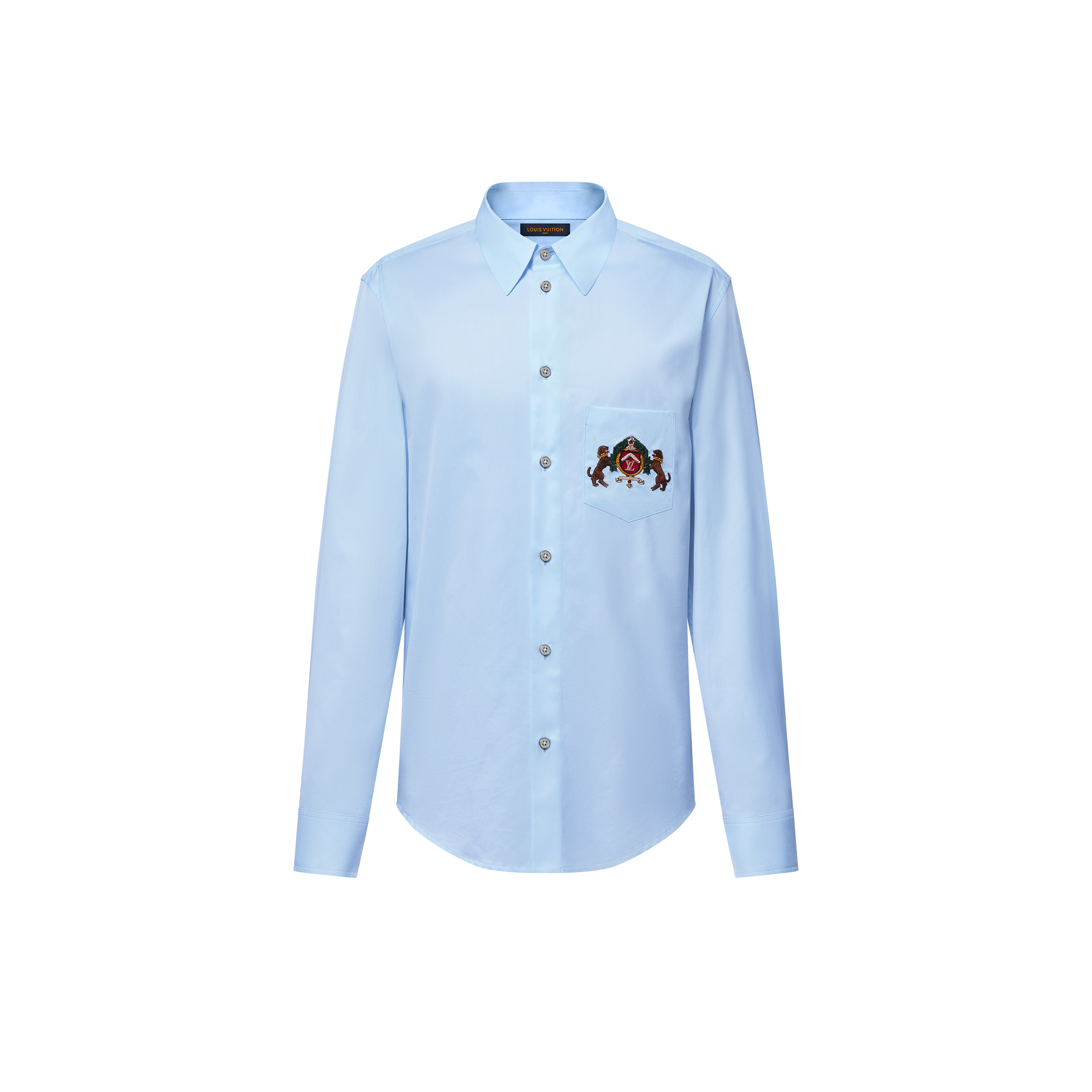 Camisa de manga larga en algodón  Hombre Prêt-à-Porter Camisas | LOUIS VUITTON (Zoom de producto)