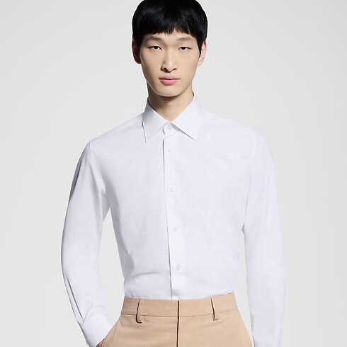 Camisa de manga larga en algodón LV Blason Hombre Prêt-à-Porter Todo Prêt-à-Porter | LOUIS VUITTON (Zoom de producto)