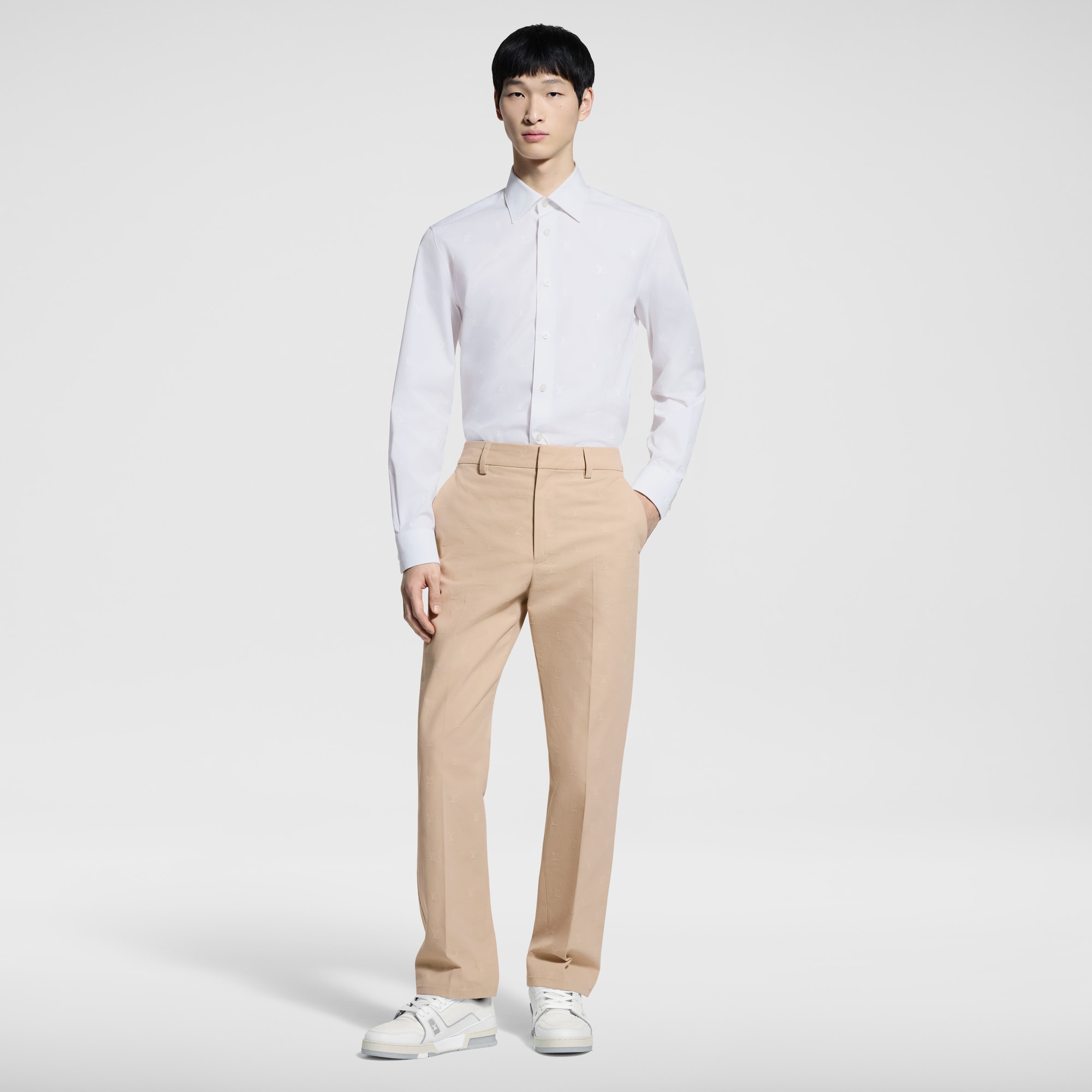 Camisa de manga larga en algodón LV Blason  Hombre Prêt-à-Porter Todo Prêt-à-Porter | LOUIS VUITTON (Zoom de producto)