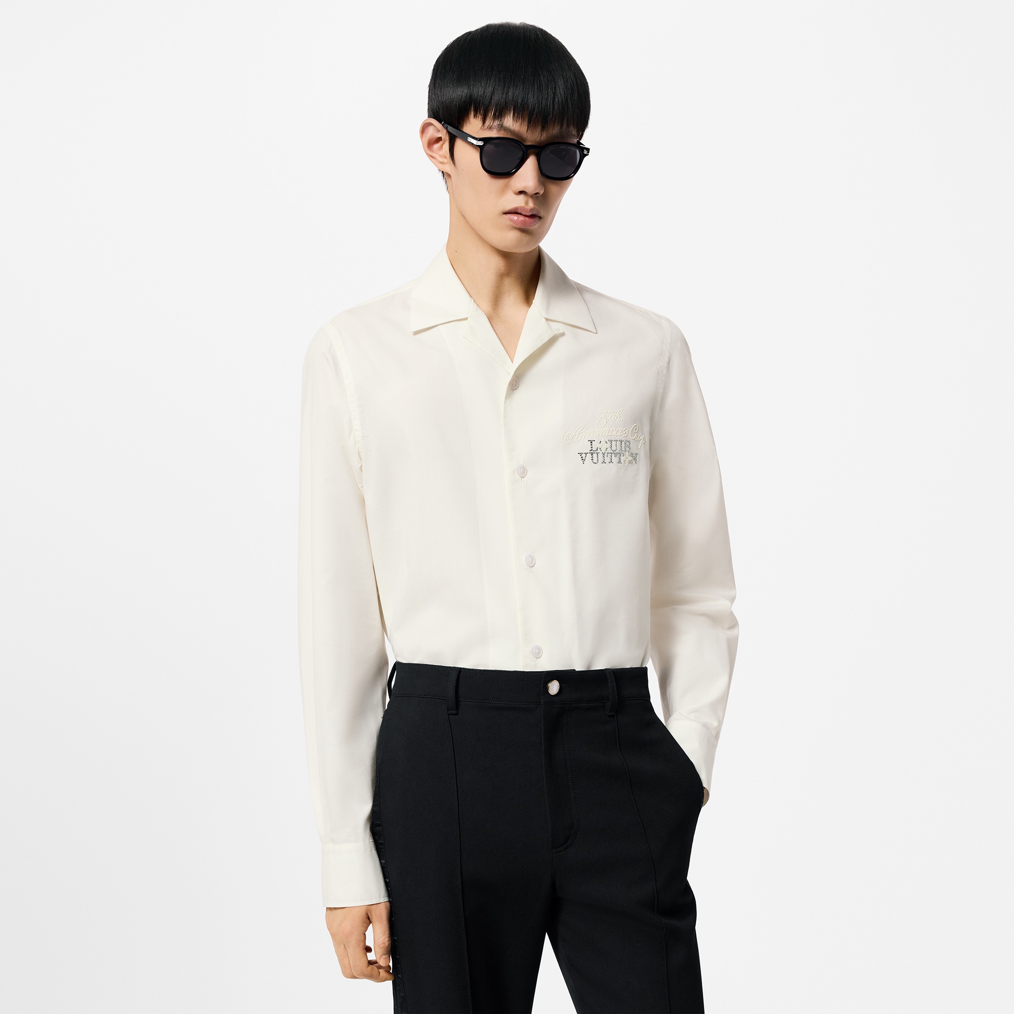 Camisa de manga larga y cuello abierto  Hombre Prêt-à-Porter Camisas | LOUIS VUITTON (Zoom de producto)