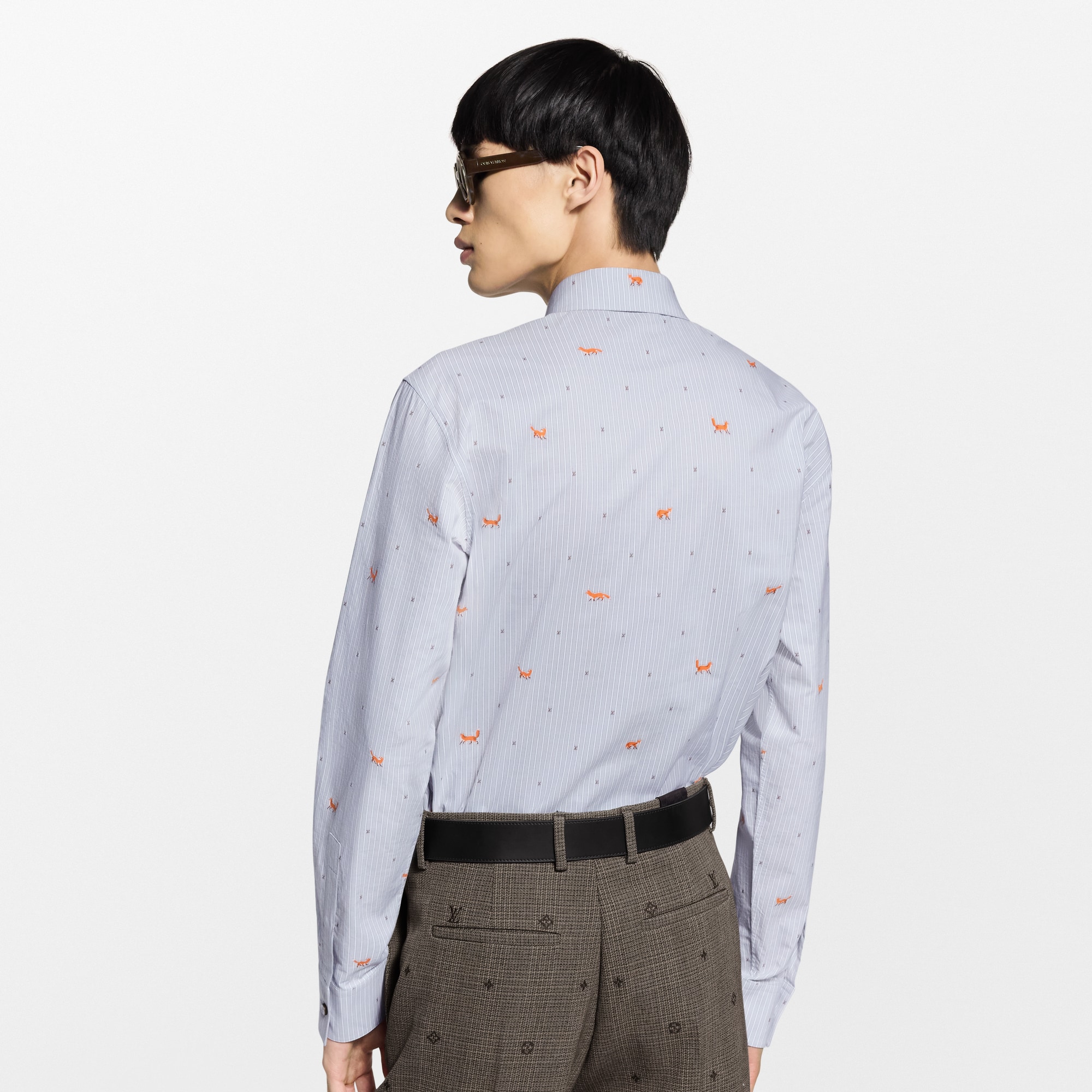 Camisa de rayas en fil coupé  Hombre Prêt-à-Porter Camisas | LOUIS VUITTON (Zoom de producto)
