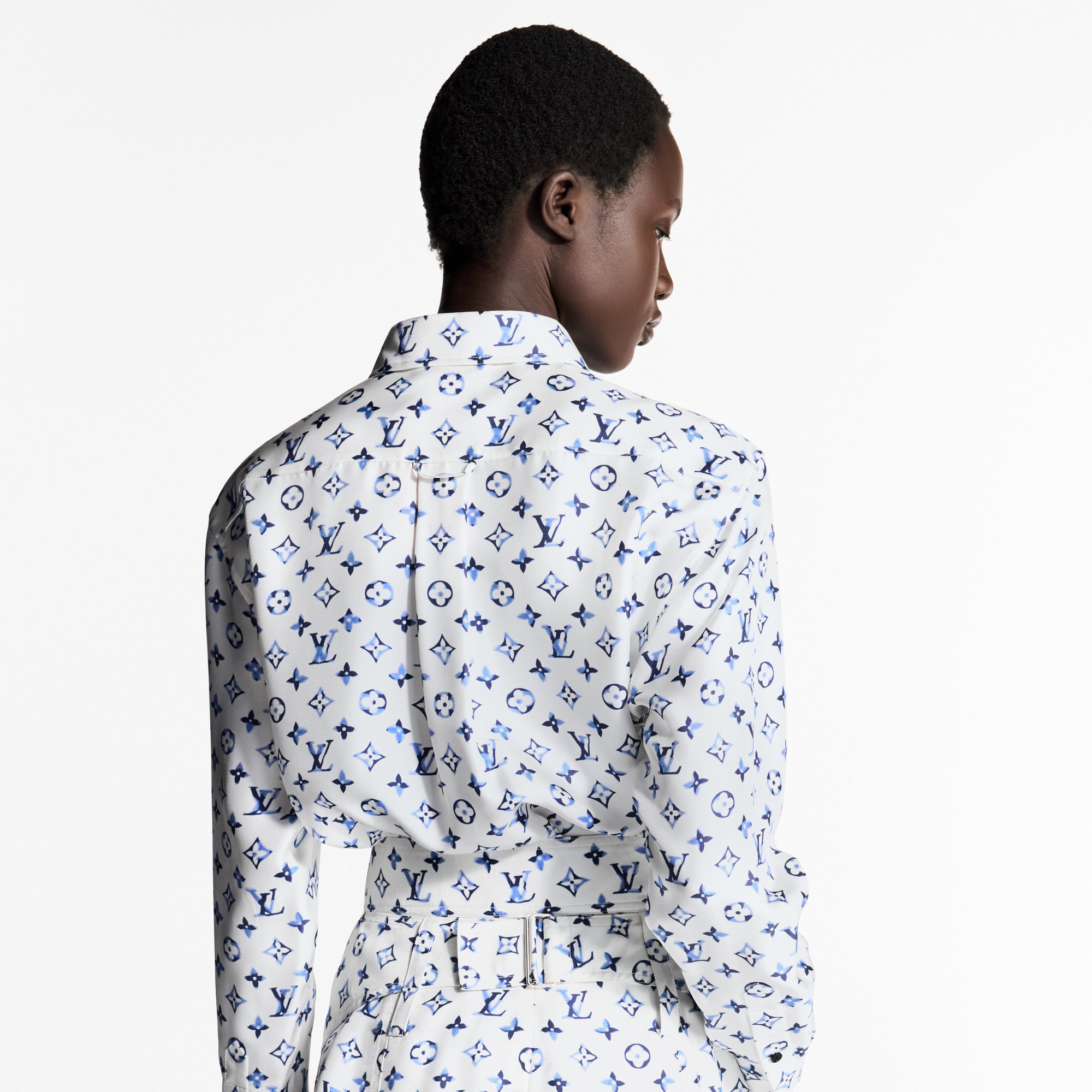 Camisa de seda Aquarelle Monogram  Mujer Prêt-à-Porter Tops | LOUIS VUITTON (Zoom de producto)