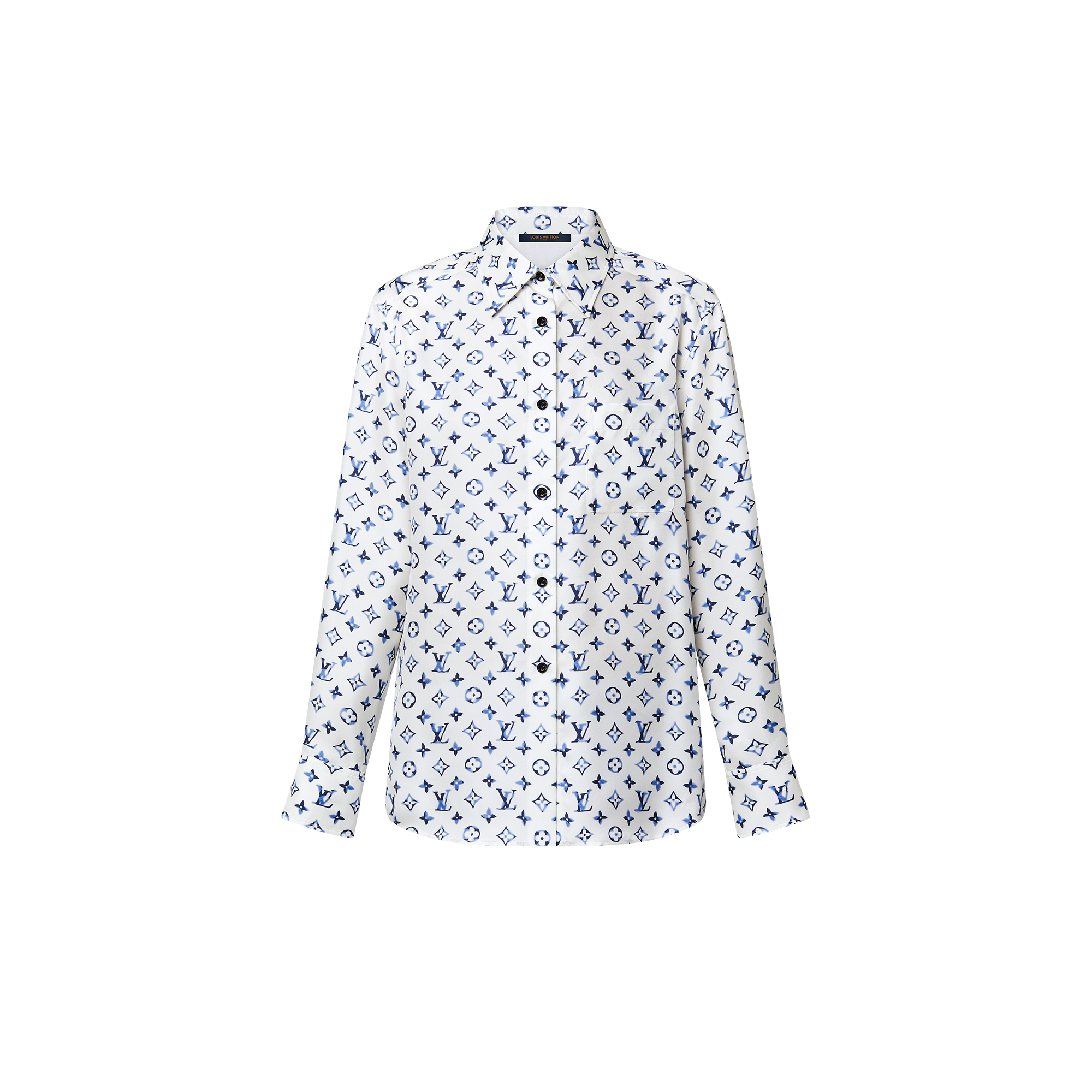 Camisa de seda Aquarelle Monogram  Mujer Prêt-à-Porter Tops | LOUIS VUITTON (Zoom de producto)