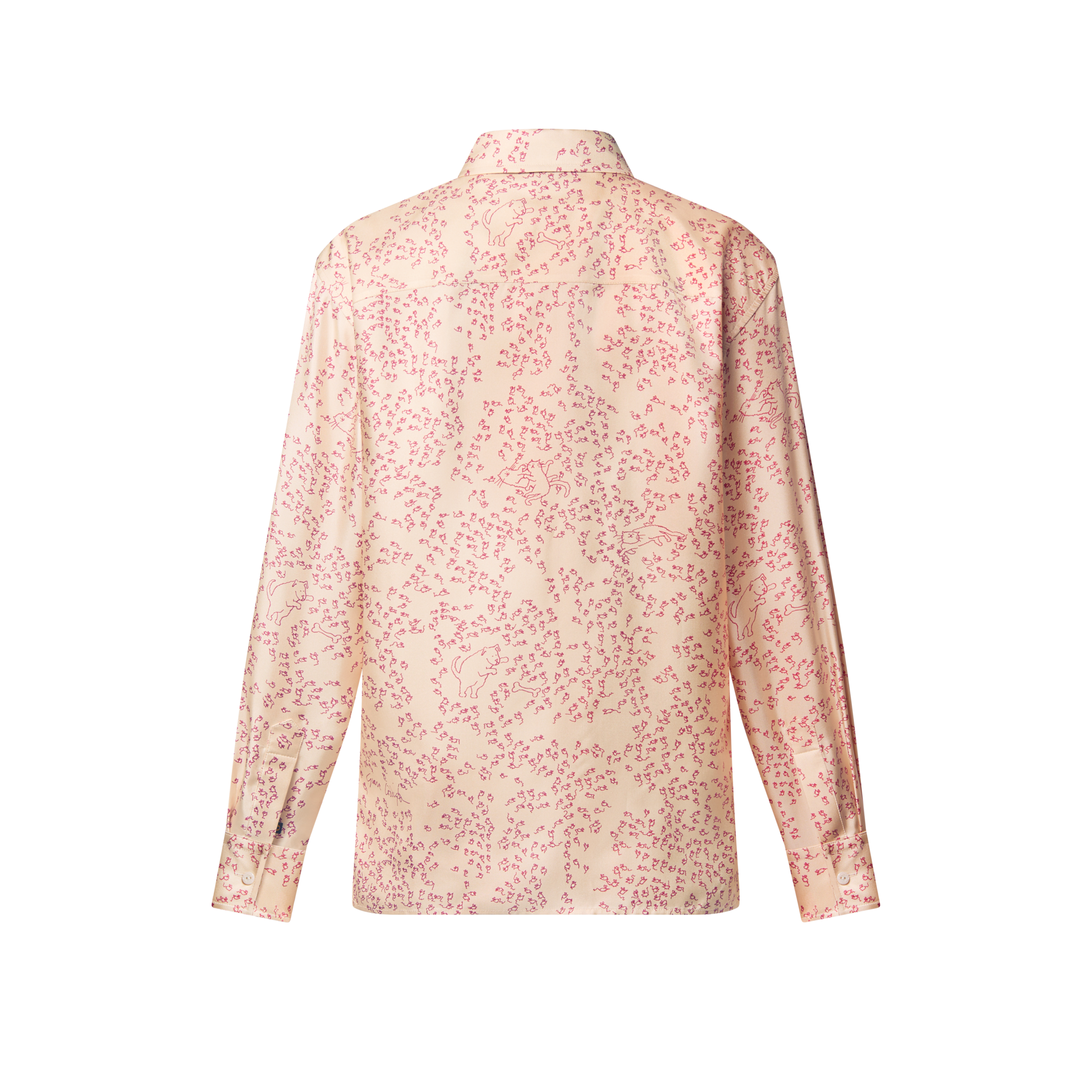 Camisa de seda con estampado de gatos y ratones  Mujer Prêt-à-Porter Tops | LOUIS VUITTON (Zoom de producto)