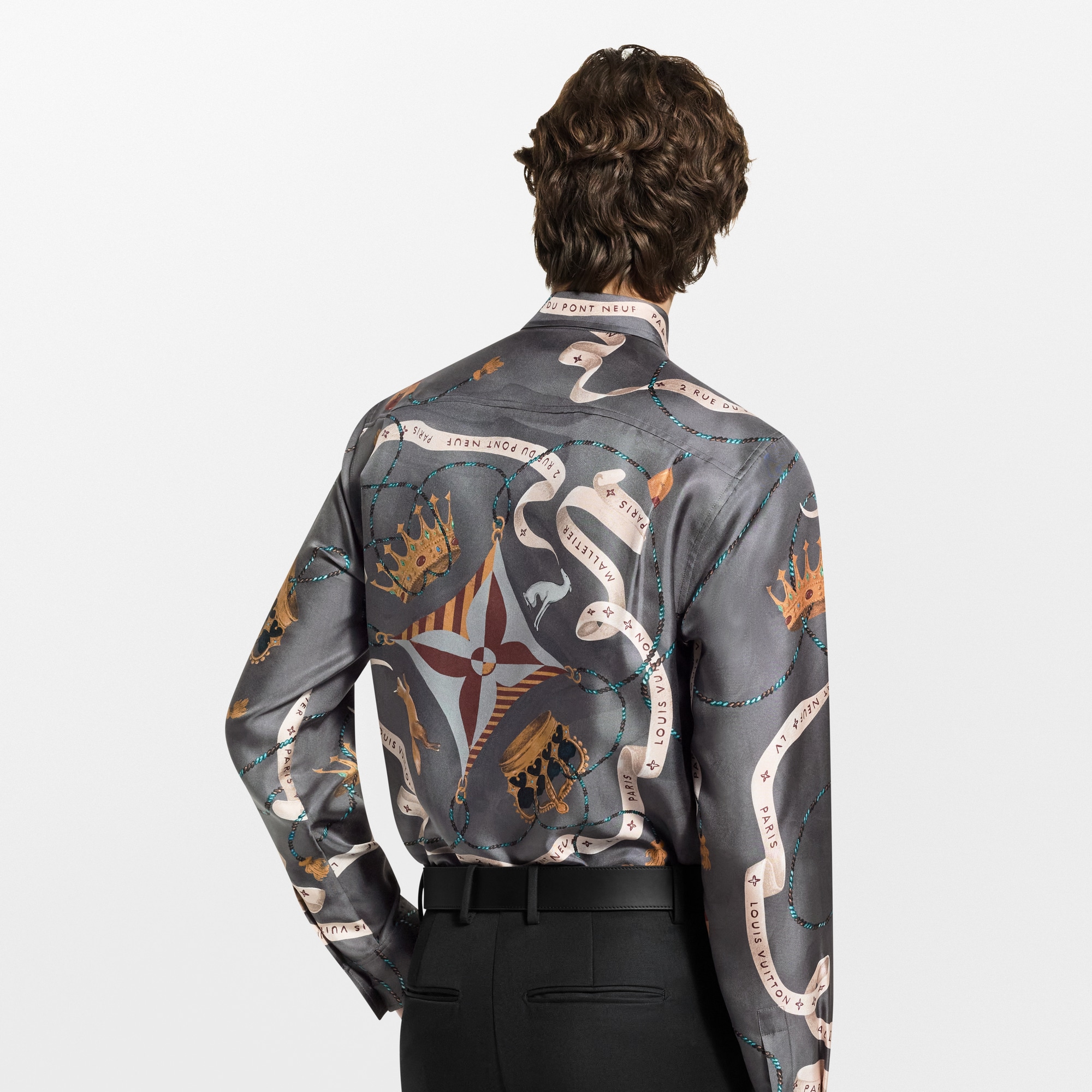 Camisa de seda estampada  Hombre Prêt-à-Porter Camisas | LOUIS VUITTON (Zoom de producto)