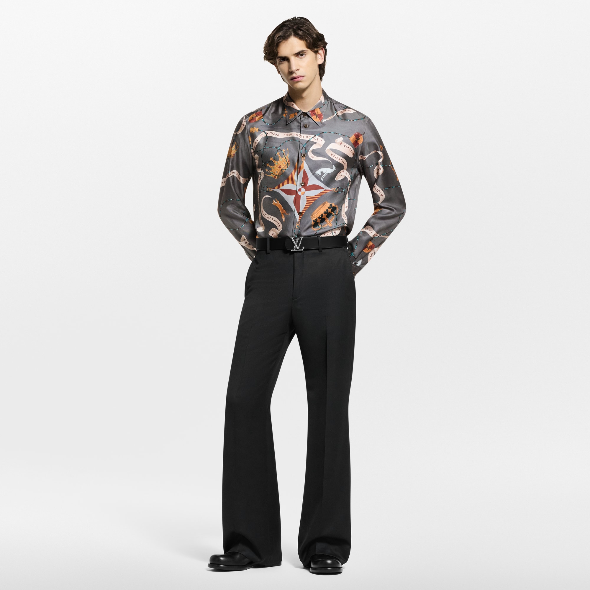 Camisa de seda estampada  Hombre Prêt-à-Porter Camisas | LOUIS VUITTON (Zoom de producto)