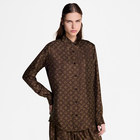 Camisa de seda Mahina Mujer Prêt-à-Porter Tops | LOUIS VUITTON (Zoom de producto)
