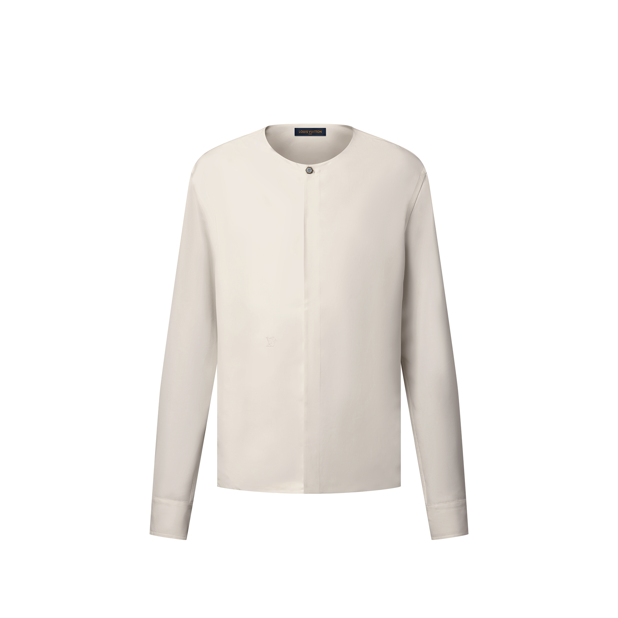 Camisa de seda sin cuello  Hombre Prêt-à-Porter Camisas | LOUIS VUITTON (Zoom de producto)