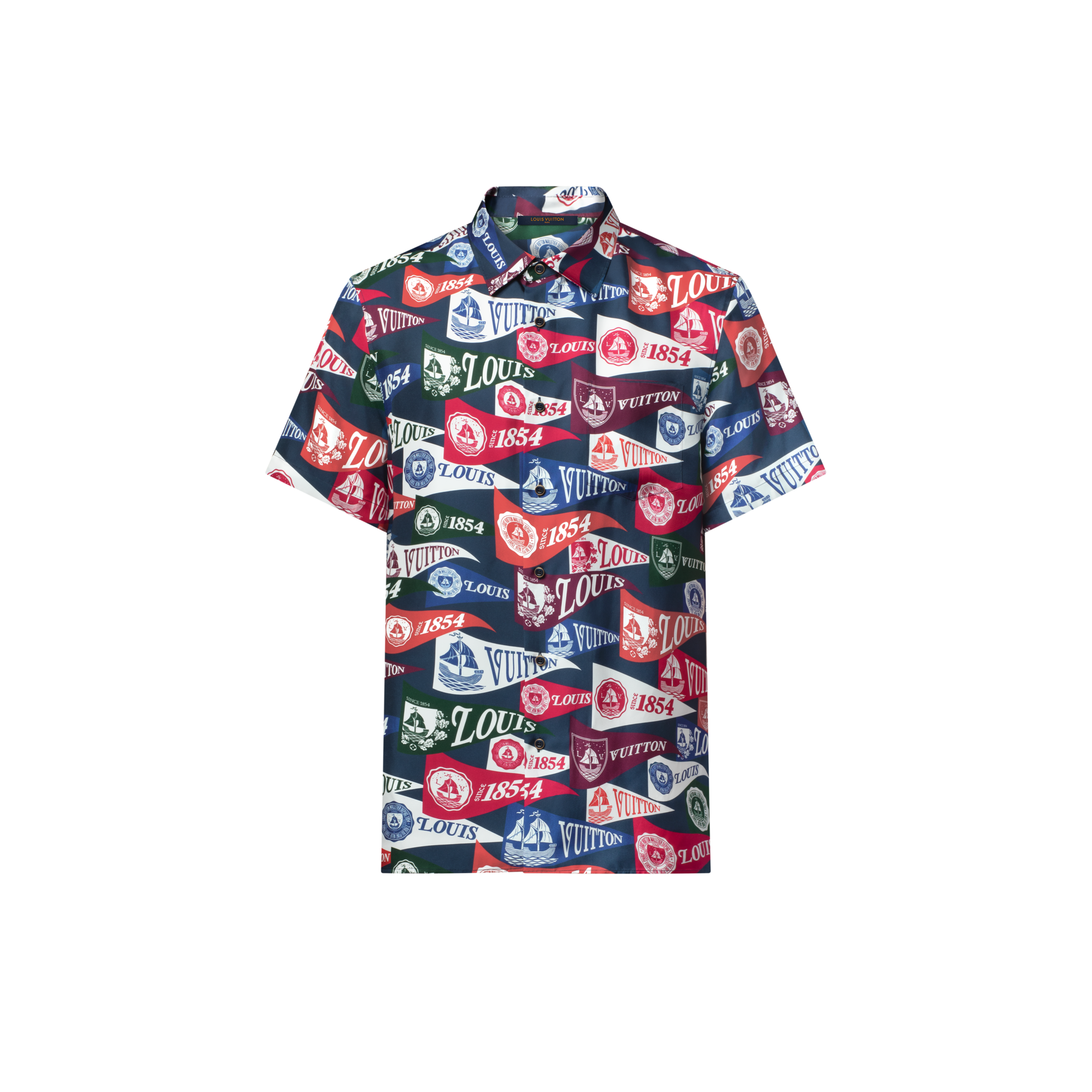 Camisa estampada de manga corta  Hombre Prêt-à-Porter Camisas | LOUIS VUITTON (Zoom de producto)