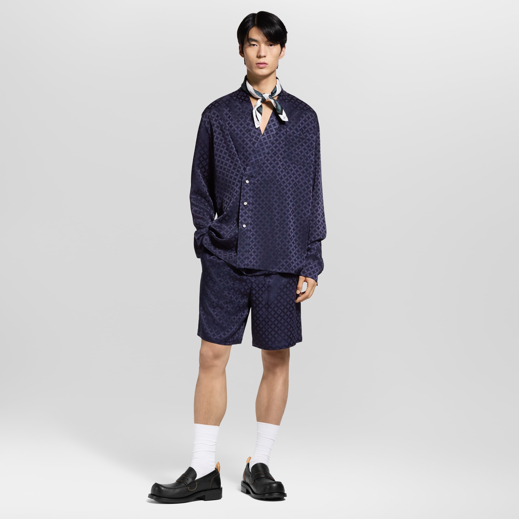 Camisa gráfica tipo kimono  Hombre Prêt-à-Porter Camisas | LOUIS VUITTON (Zoom de producto)