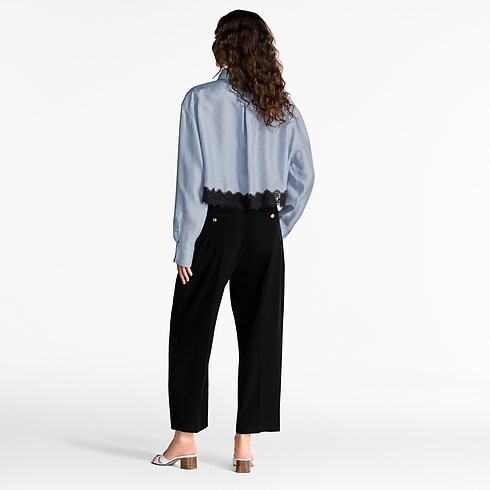 Camisa Mahina con ribete de encaje Mujer Prêt-à-Porter Tops | LOUIS VUITTON (Zoom de producto)