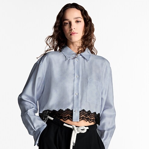Camisa Mahina con ribete de encaje Mujer Prêt-à-Porter Tops | LOUIS VUITTON (Zoom de producto)
