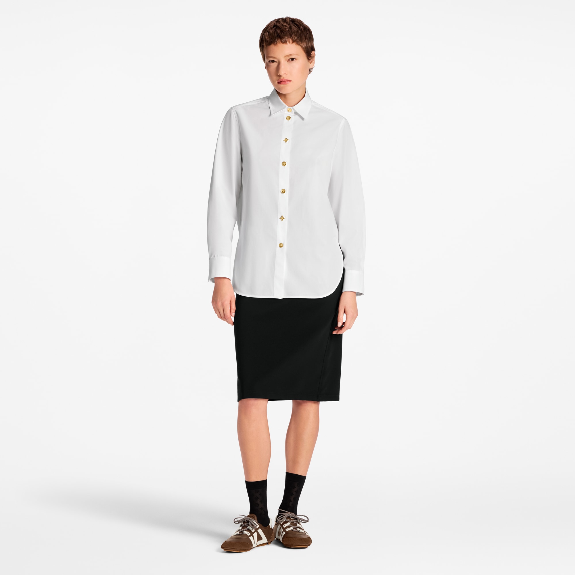 Camisa Monogram con botones  Mujer Prêt-à-Porter Tops | LOUIS VUITTON (Zoom de producto)