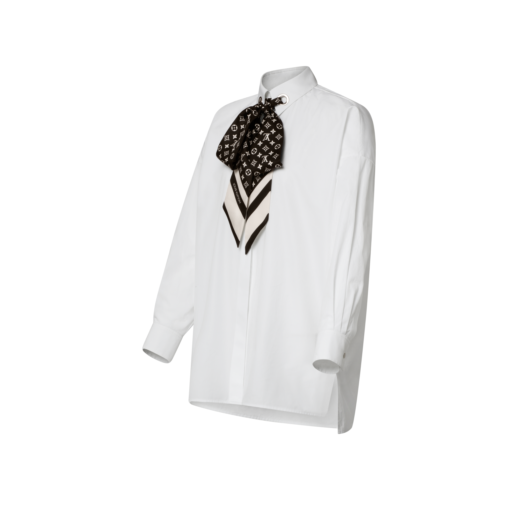 Camisa Monogram con fular  Mujer Prêt-à-Porter Tops | LOUIS VUITTON (Zoom de producto)