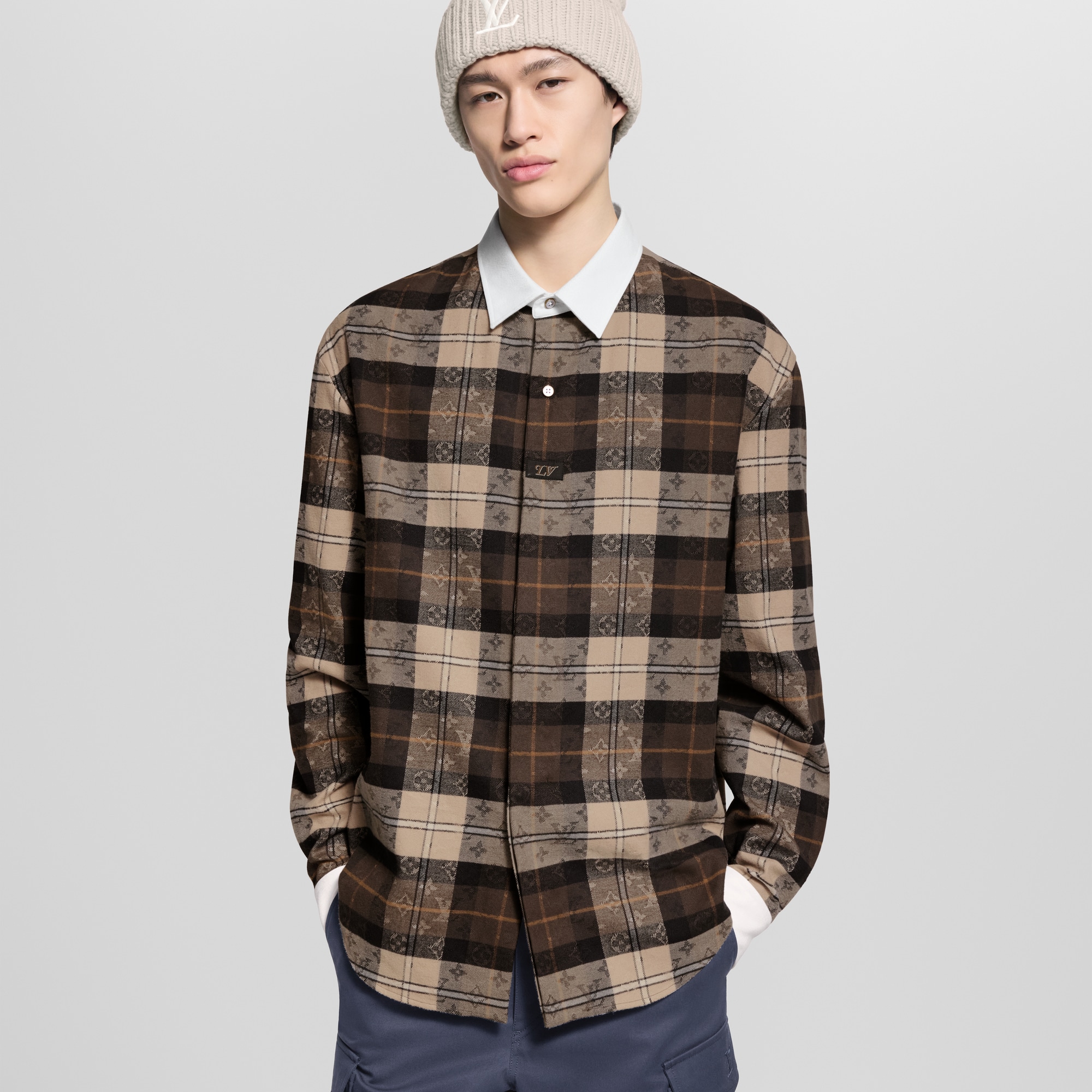 Camisa Monogram de franela  Hombre Prêt-à-Porter Camisas | LOUIS VUITTON (Zoom de producto)