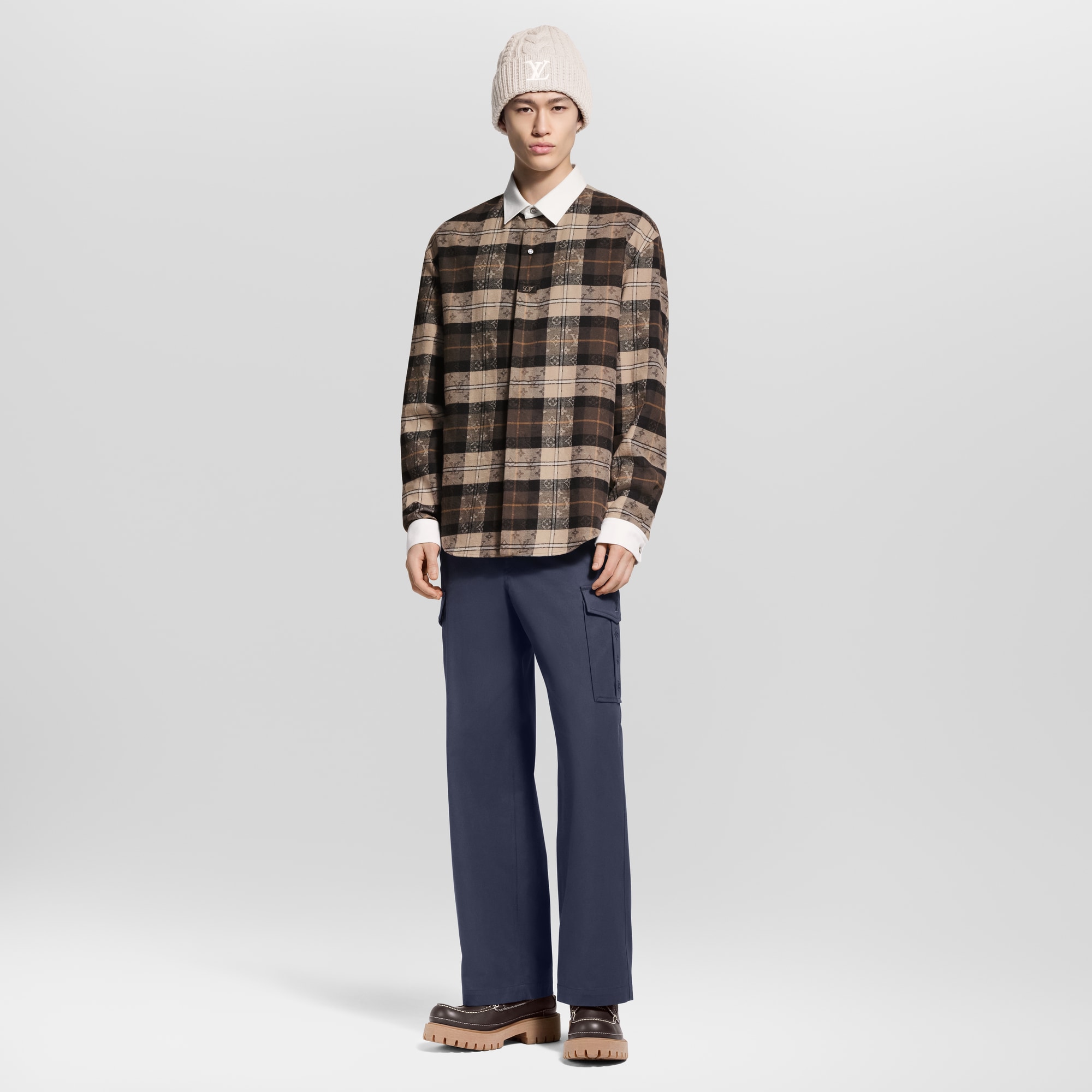 Camisa Monogram de franela  Hombre Prêt-à-Porter Camisas | LOUIS VUITTON (Zoom de producto)