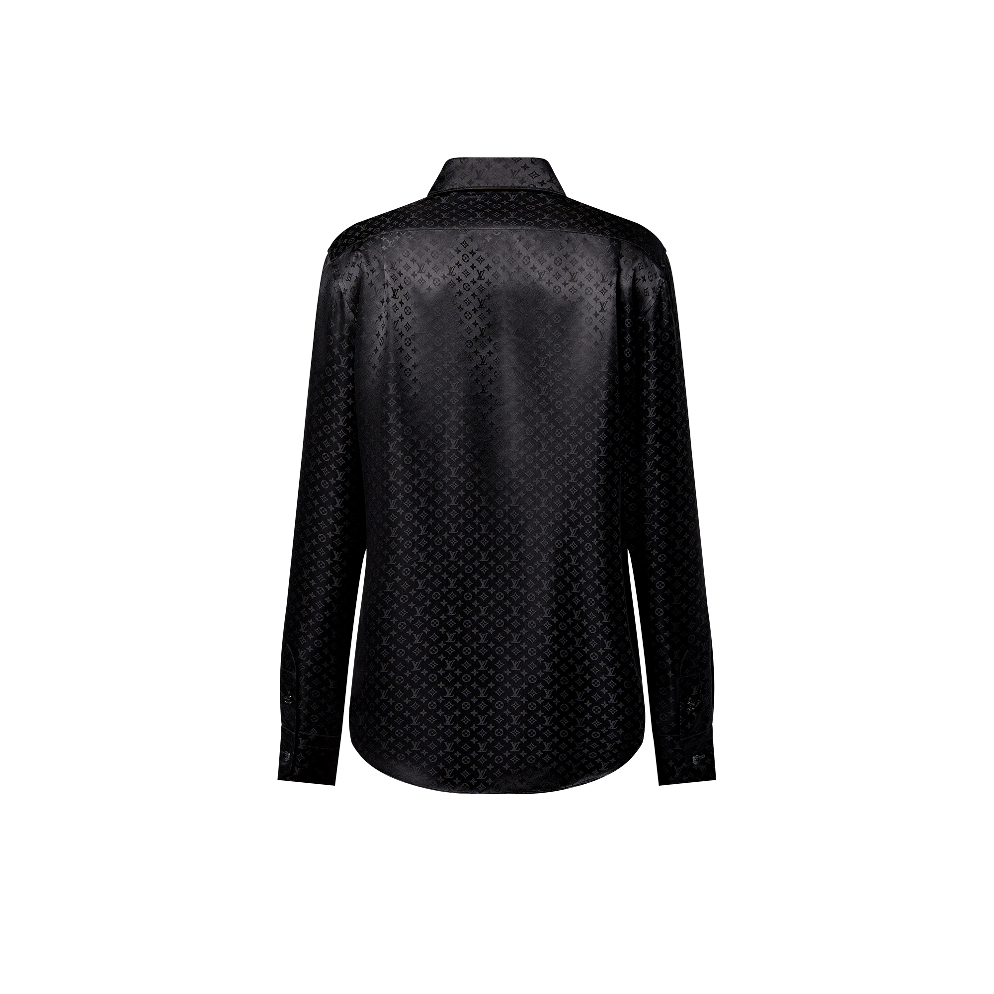 Camisa Monogram de manga larga en seda  Hombre Prêt-à-Porter Camisas | LOUIS VUITTON (Zoom de producto)