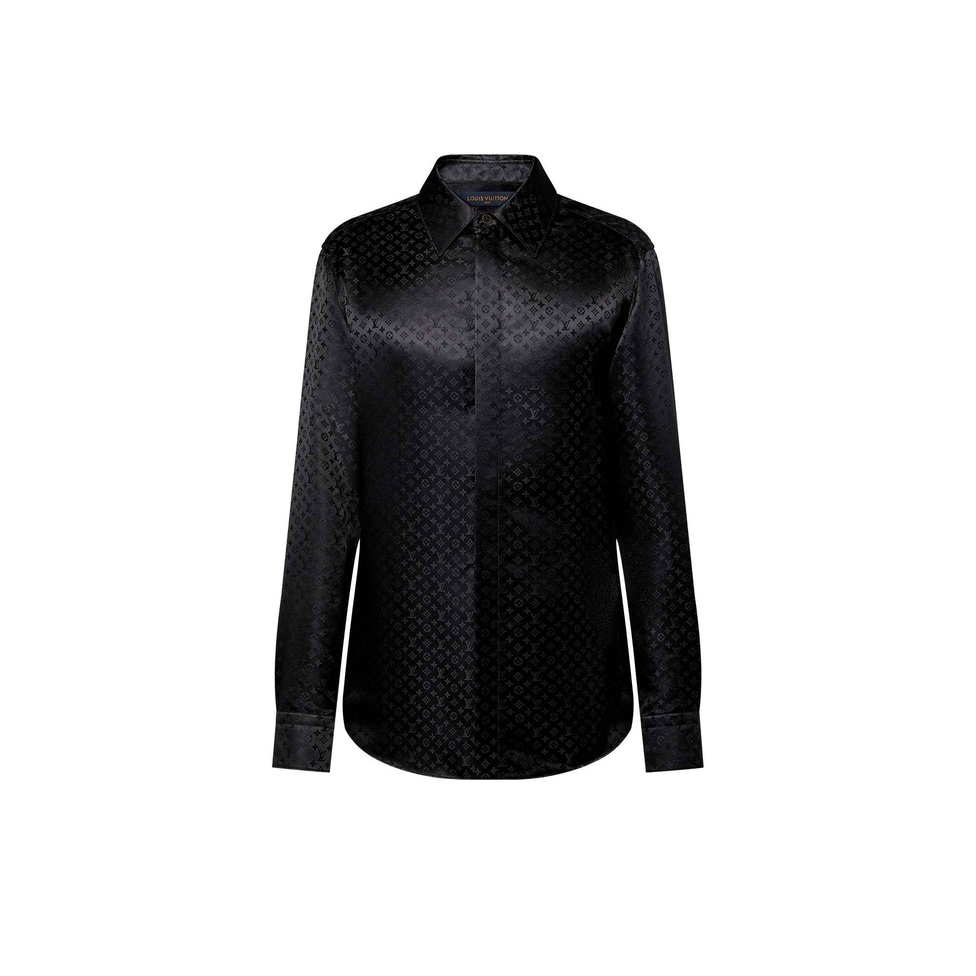 Camisa Monogram de manga larga en seda  Hombre Prêt-à-Porter Camisas | LOUIS VUITTON (Zoom de producto)