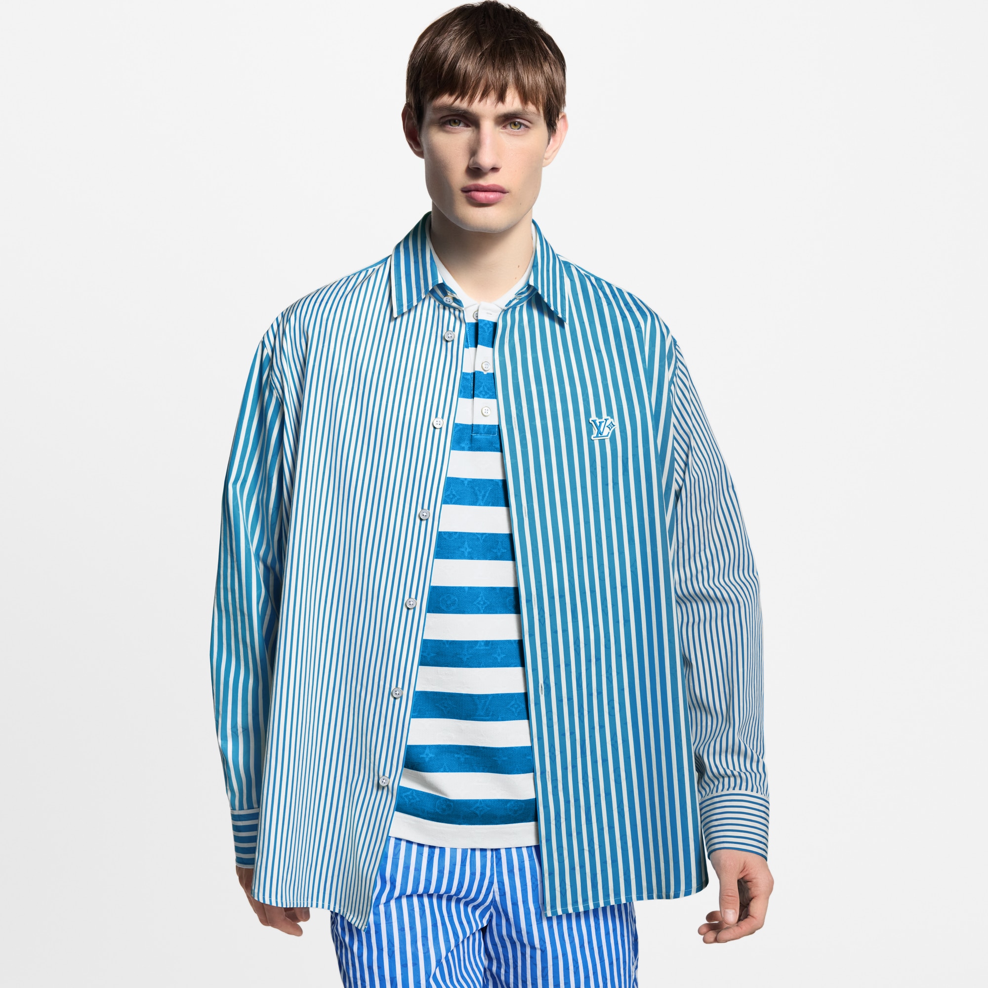 Camisa Monogram de rayas  Hombre Prêt-à-Porter Camisas | LOUIS VUITTON (Zoom de producto)