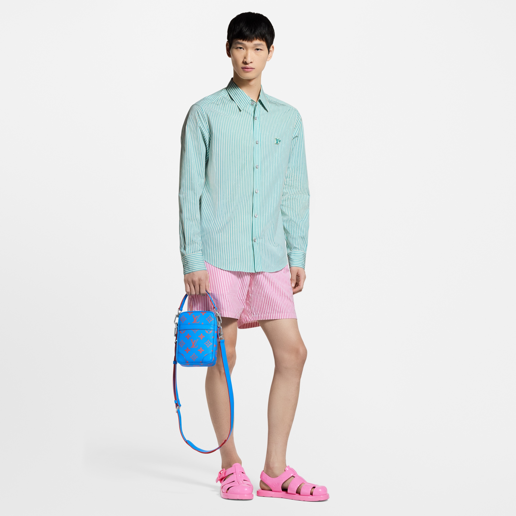 Camisa Monogram de rayas  Hombre Prêt-à-Porter Camisas | LOUIS VUITTON (Zoom de producto)