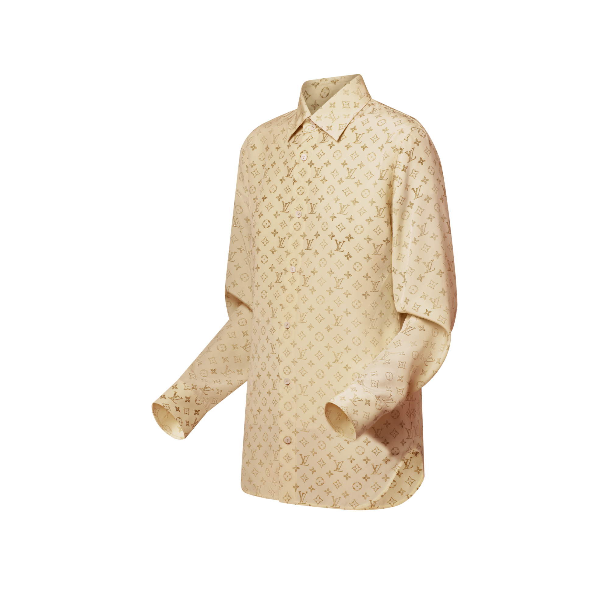Camisa Monogram de seda  Mujer Prêt-à-Porter Tops | LOUIS VUITTON (Zoom de producto)