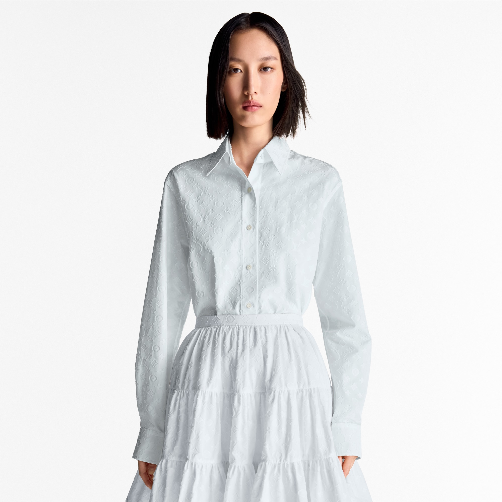 Camisa Monogram en fil coupé  Mujer Prêt-à-Porter Tops | LOUIS VUITTON (Zoom de producto)