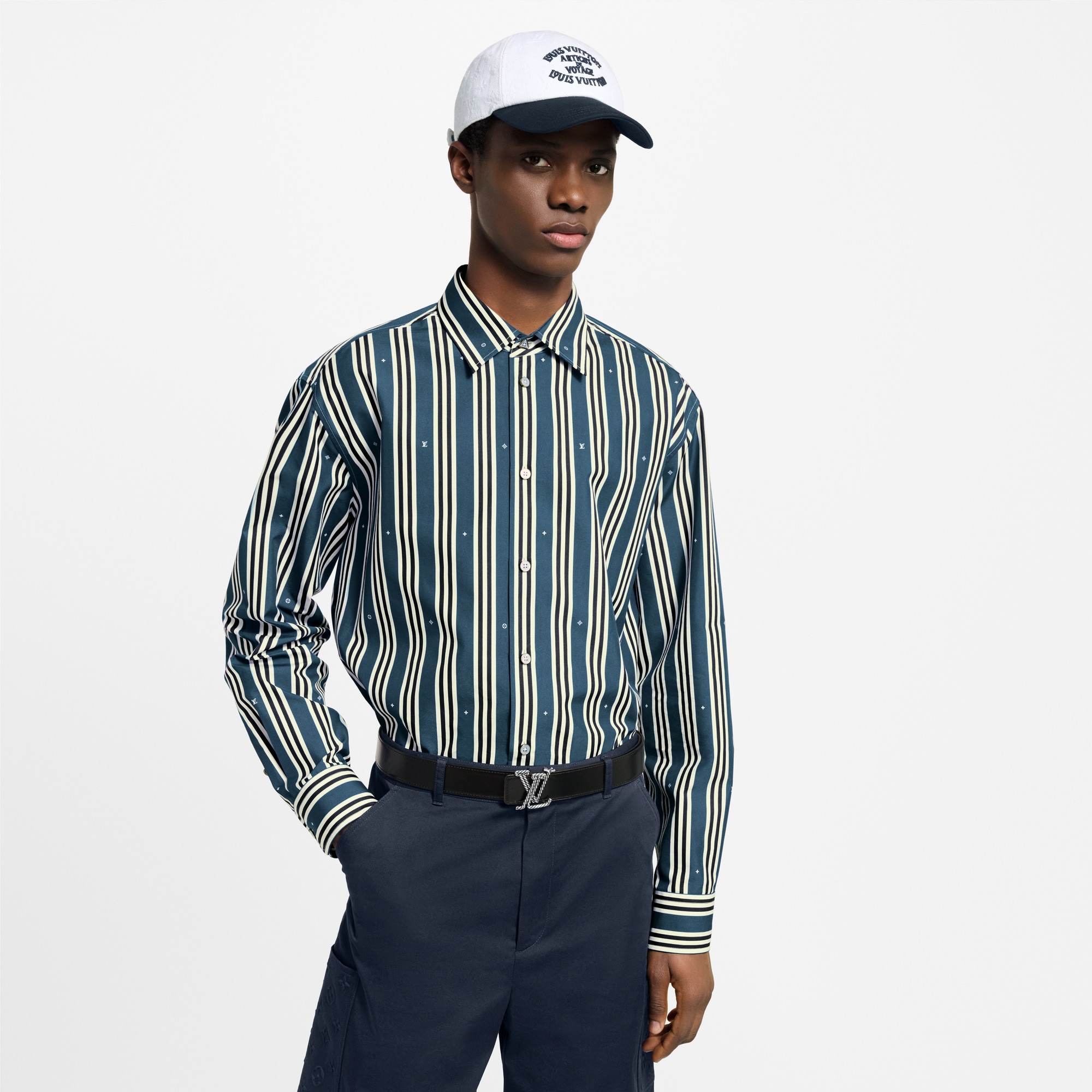 Camisa oversize de rayas  Hombre Prêt-à-Porter Camisas | LOUIS VUITTON (Zoom de producto)