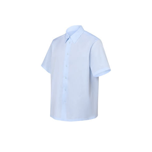 Camisa Oxford de manga corta en algodón Hombre Prêt-à-Porter Camisas | LOUIS VUITTON (Zoom de producto)