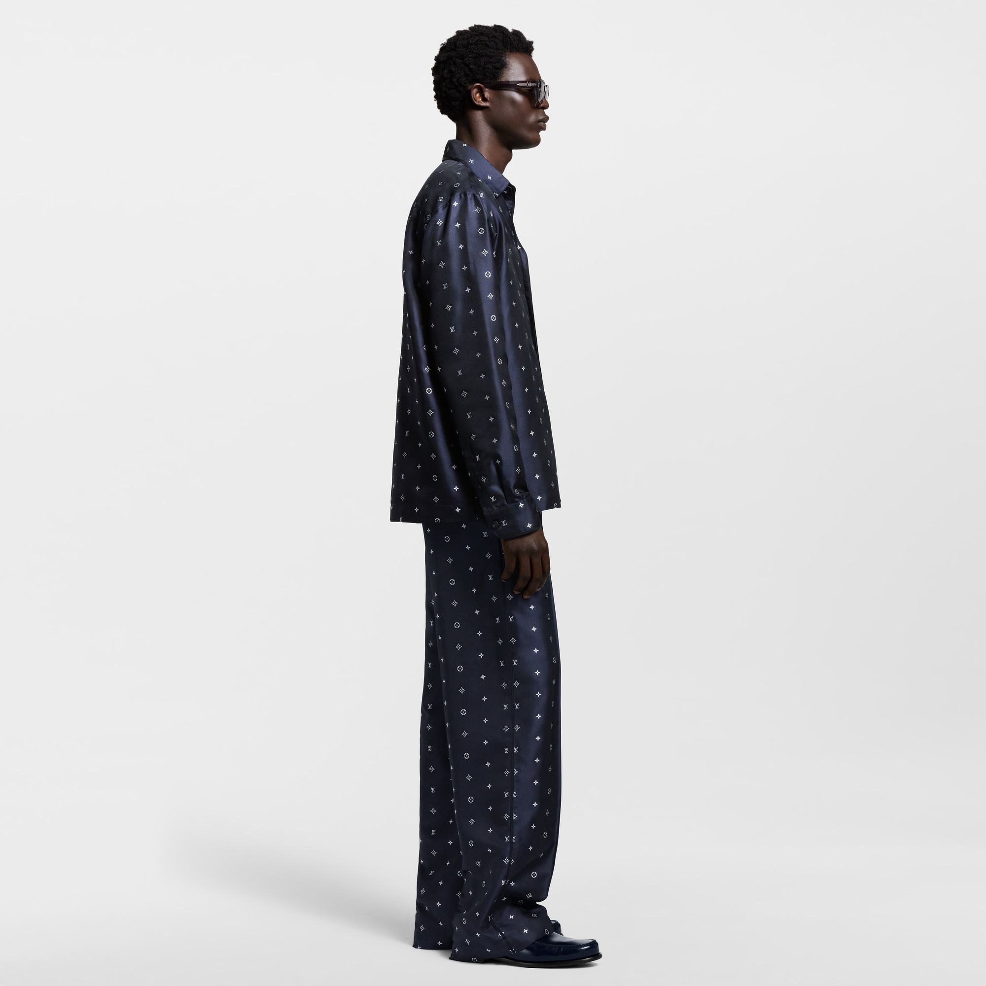 Camisa tipo pijama de seda Monogram  Hombre Prêt-à-Porter Camisas | LOUIS VUITTON (Zoom de producto)