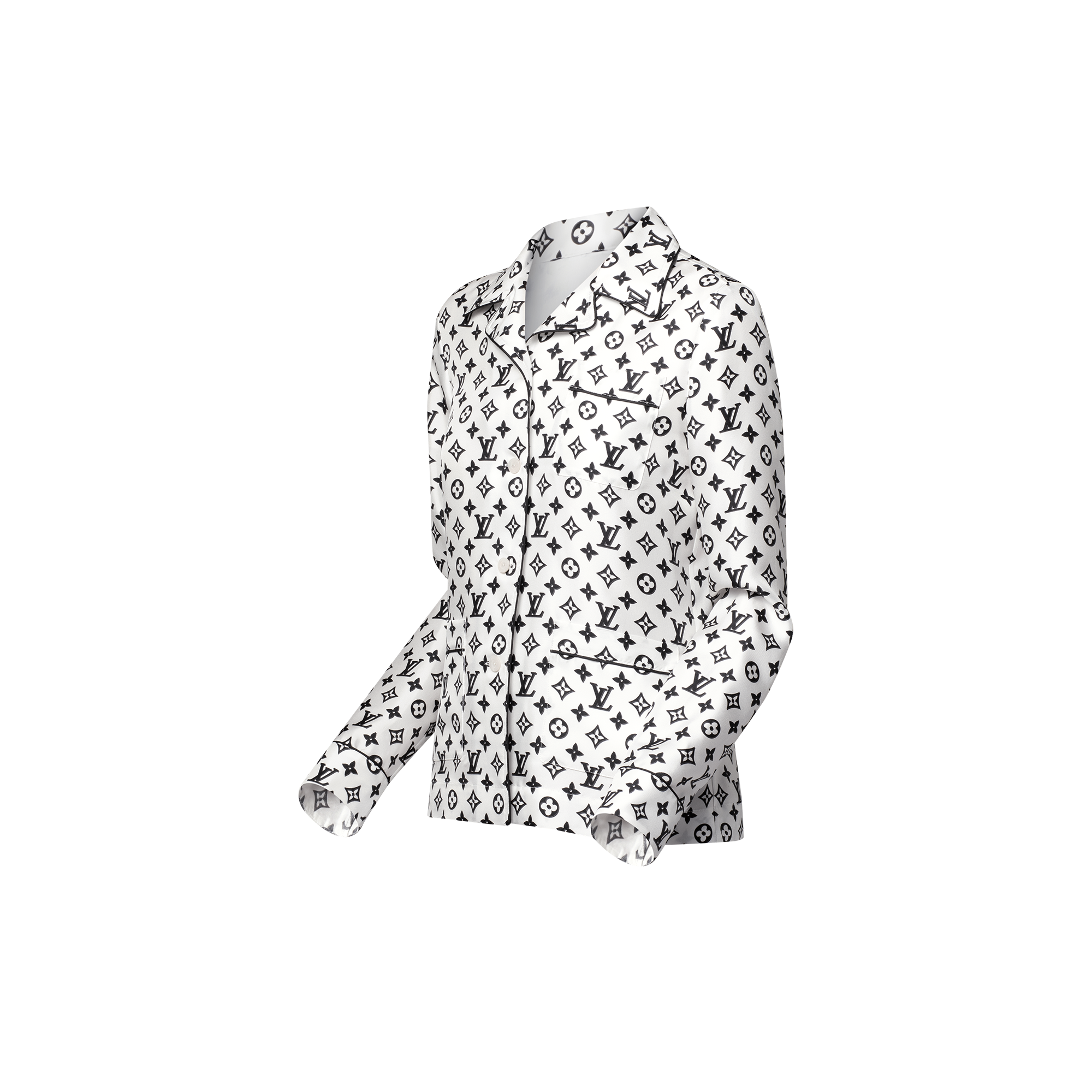 Camisa tipo pijama Monogram  Mujer Prêt-à-Porter Tops | LOUIS VUITTON (Zoom de producto)