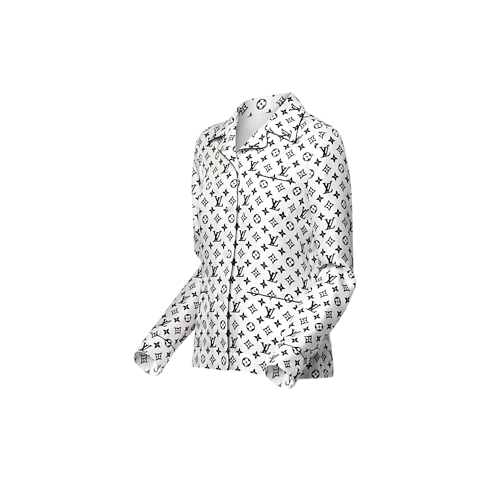 Camisa tipo pijama Monogram Mujer Prêt-à-Porter Tops | LOUIS VUITTON (Zoom de producto)