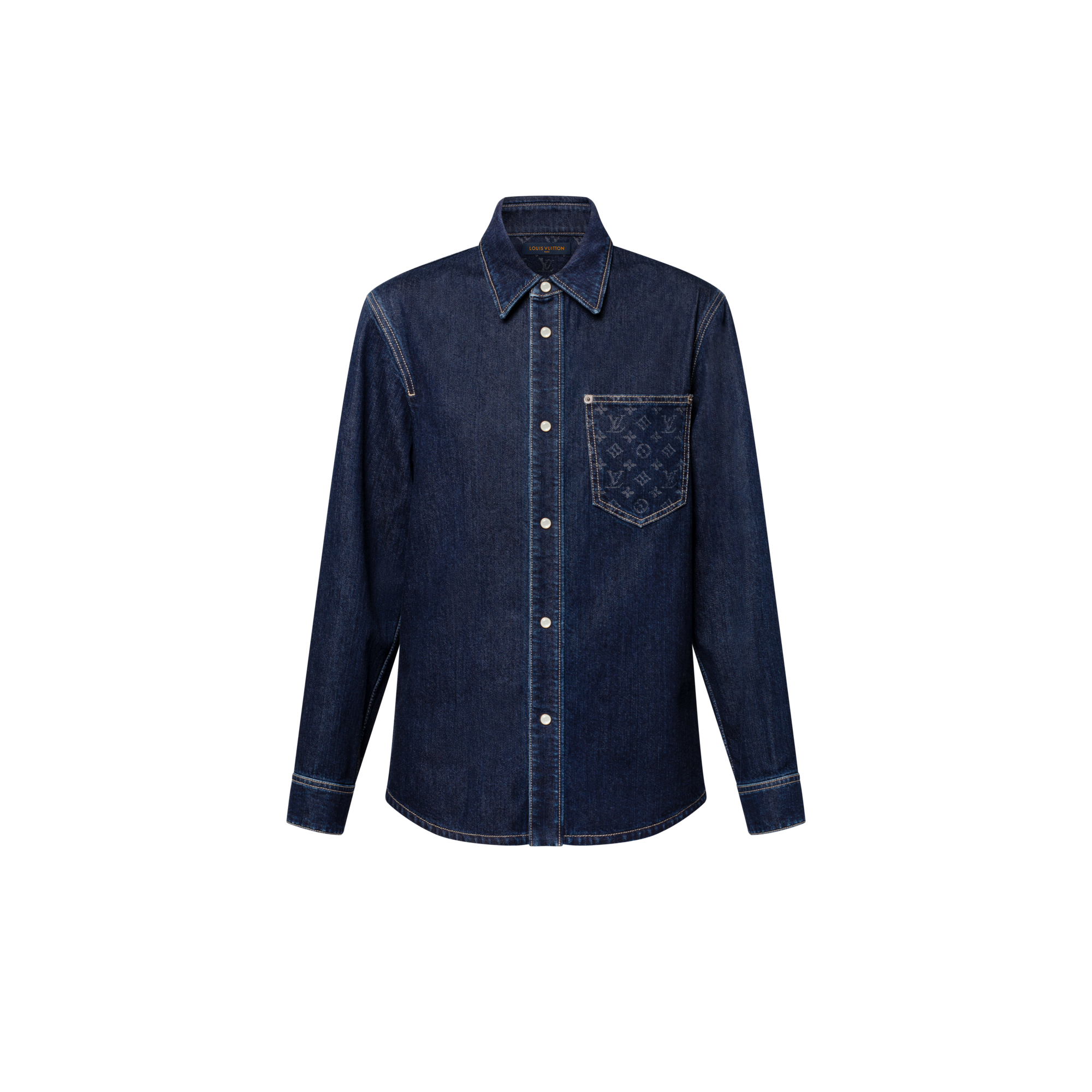 Camisa vaquera con bolsillo Monogram  Mujer Prêt-à-Porter Tops | LOUIS VUITTON (Zoom de producto)