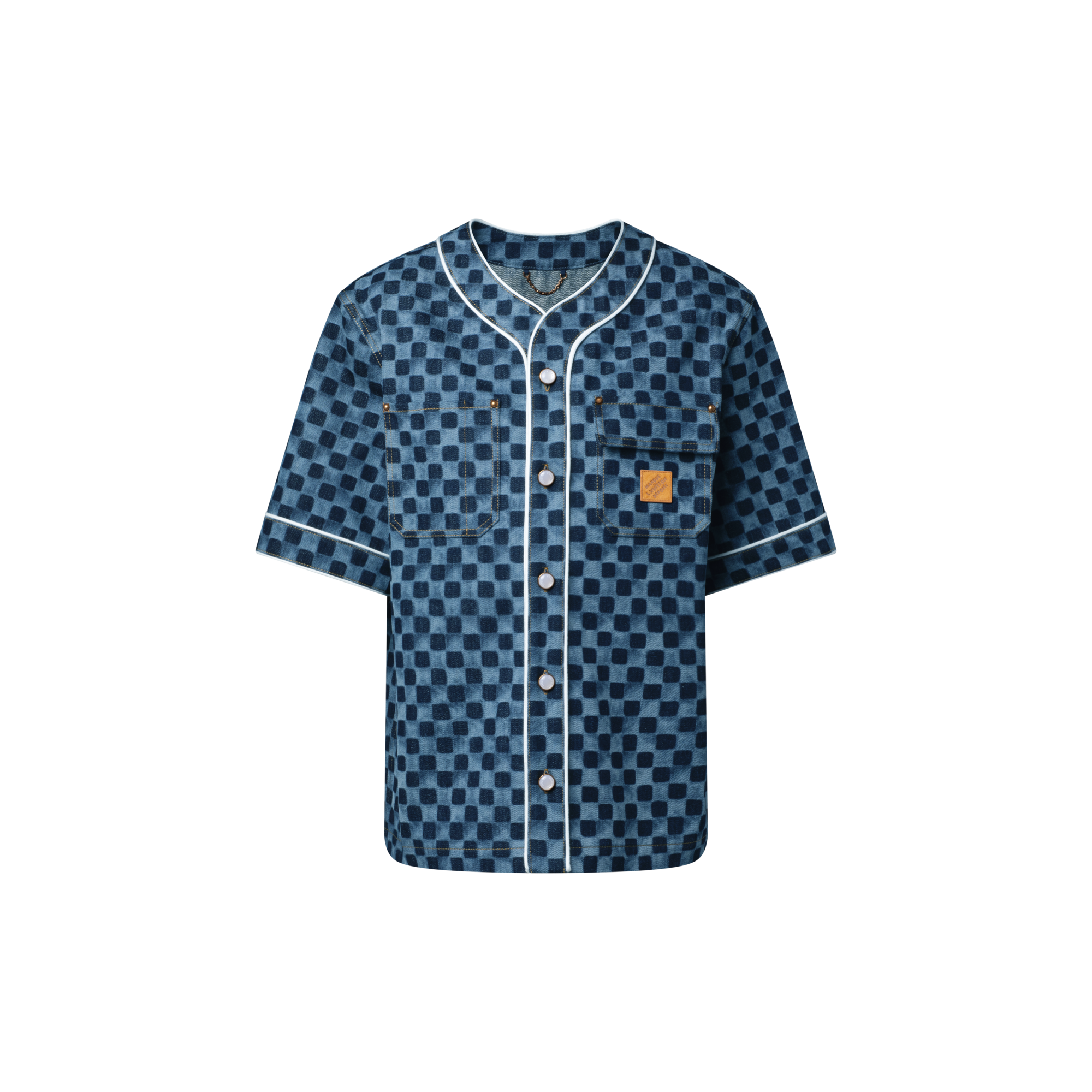 Camisa vaquera Damier de béisbol  Hombre Prêt-à-Porter Camisas | LOUIS VUITTON (Zoom de producto)