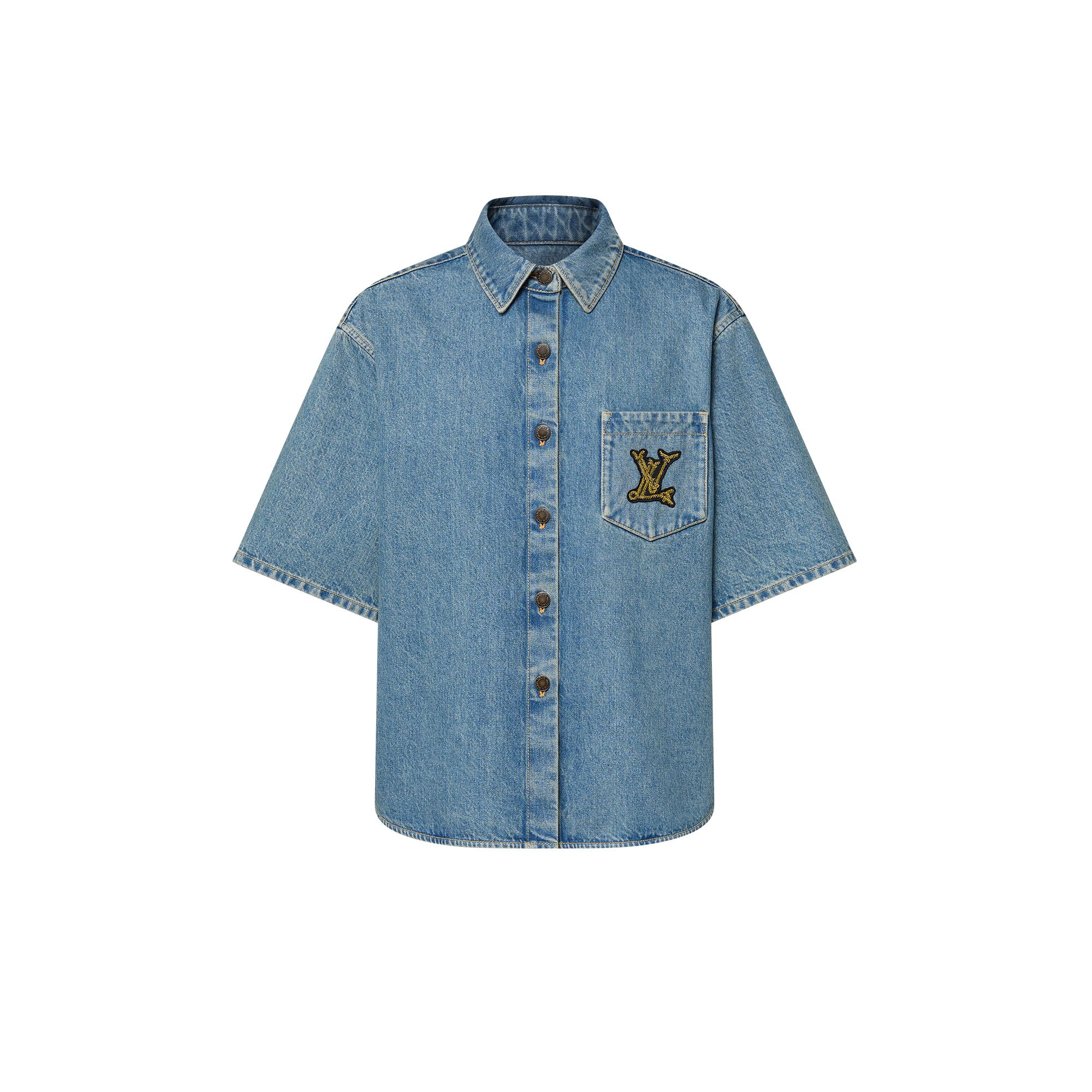 Camisa vaquera de corte cuadrado  Mujer Prêt-à-Porter Tops | LOUIS VUITTON (Zoom de producto)