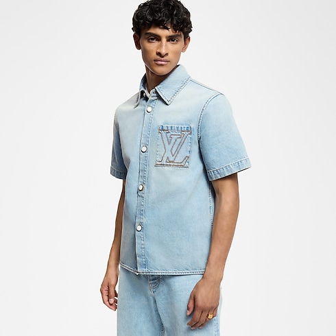 Camisa vaquera de manga corta Hombre Prêt-à-Porter Camisas | LOUIS VUITTON (Zoom de producto)