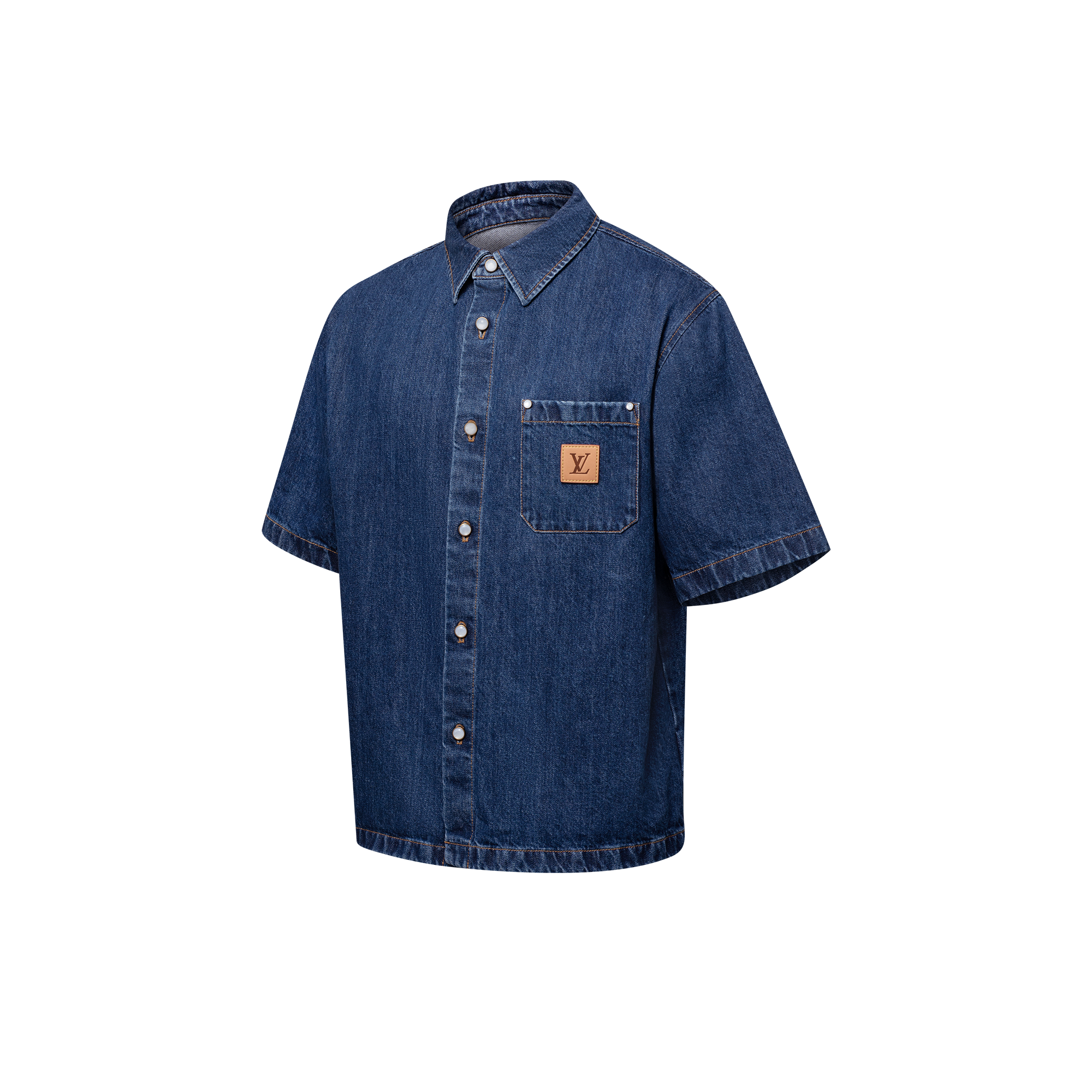 Camisa vaquera de manga corta  Hombre Prêt-à-Porter Camisas | LOUIS VUITTON (Zoom de producto)