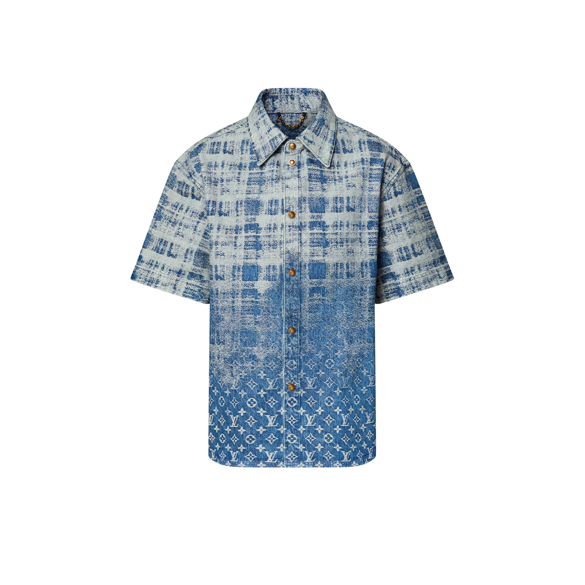 Camisa vaquera de manga corta  Hombre Prêt-à-Porter Camisas | LOUIS VUITTON (Zoom de producto)