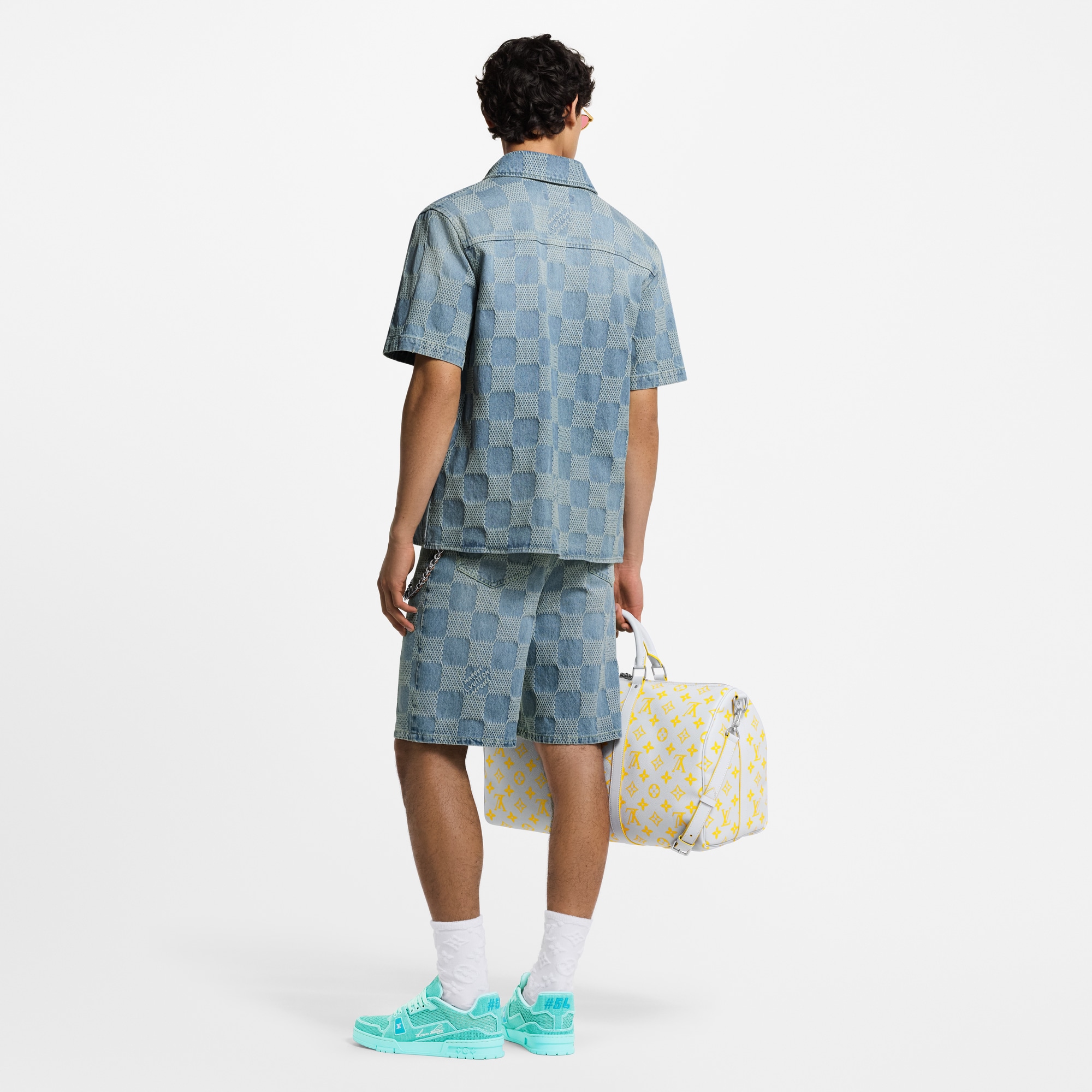 Camisa vaquera de manga corta 3D Damier  Hombre Prêt-à-Porter Camisas | LOUIS VUITTON (Zoom de producto)
