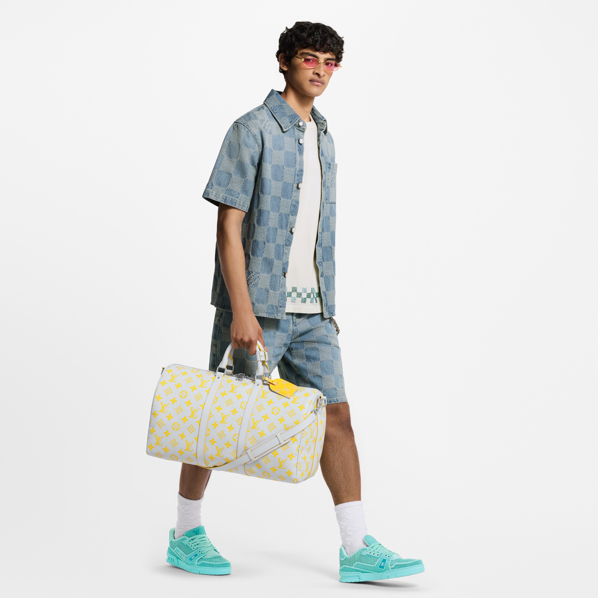 Camisa vaquera de manga corta 3D Damier  Hombre Prêt-à-Porter Camisas | LOUIS VUITTON (Zoom de producto)