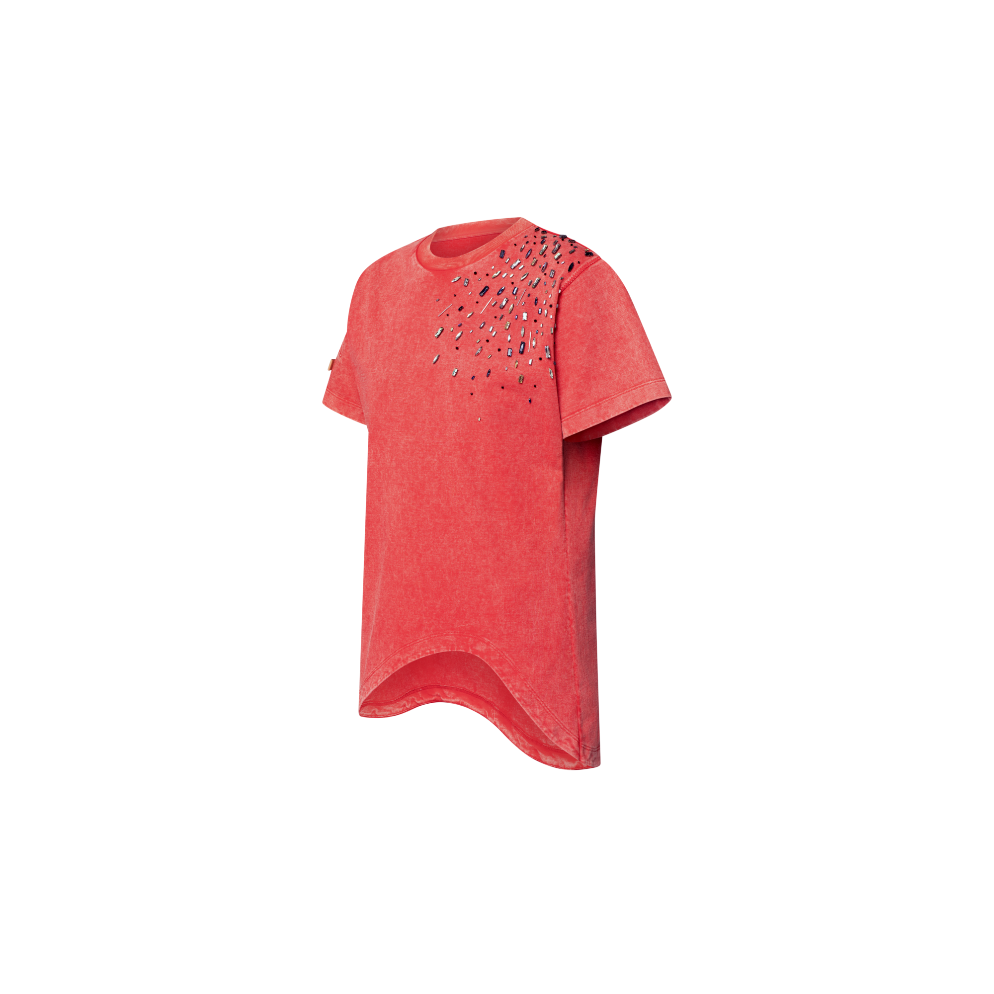 Camiseta con bajo curvo y cuentas  Mujer Prêt-à-Porter Tops | LOUIS VUITTON (Zoom de producto)