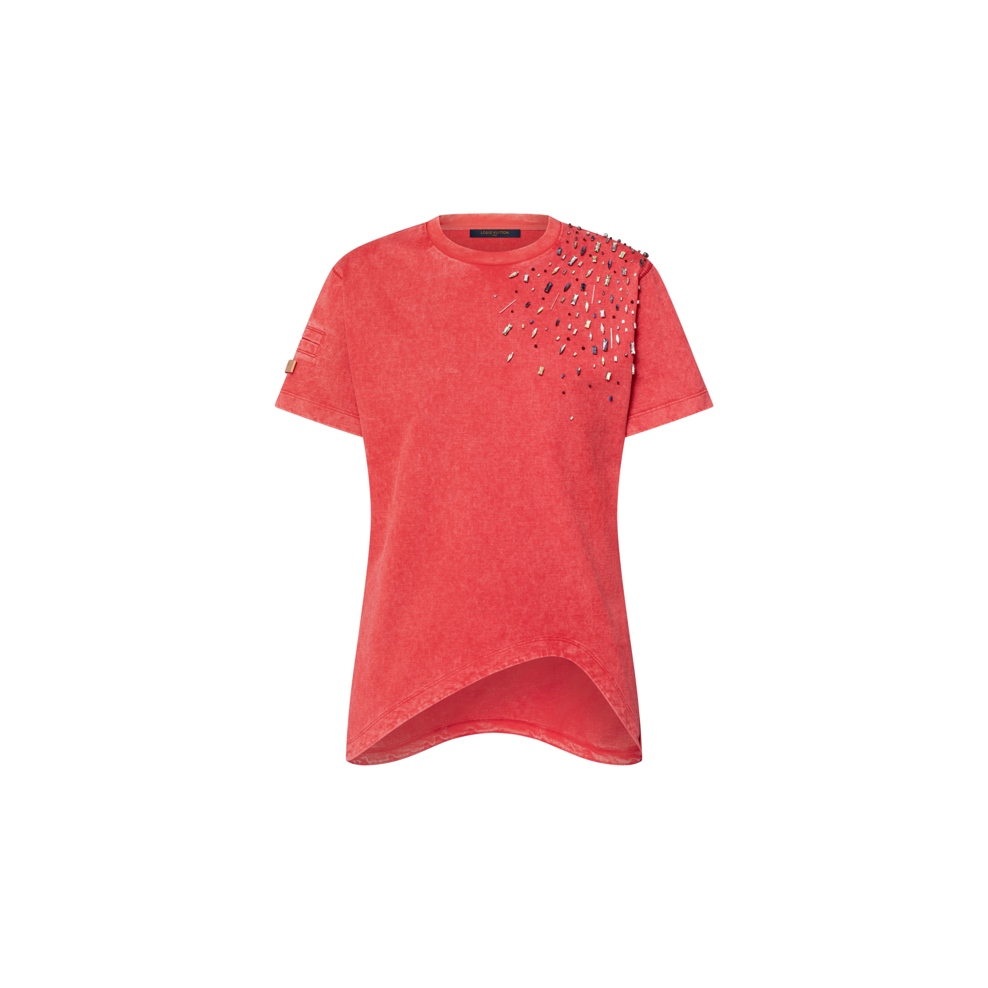 Camiseta con bajo curvo y cuentas  Mujer Prêt-à-Porter Tops | LOUIS VUITTON (Zoom de producto)
